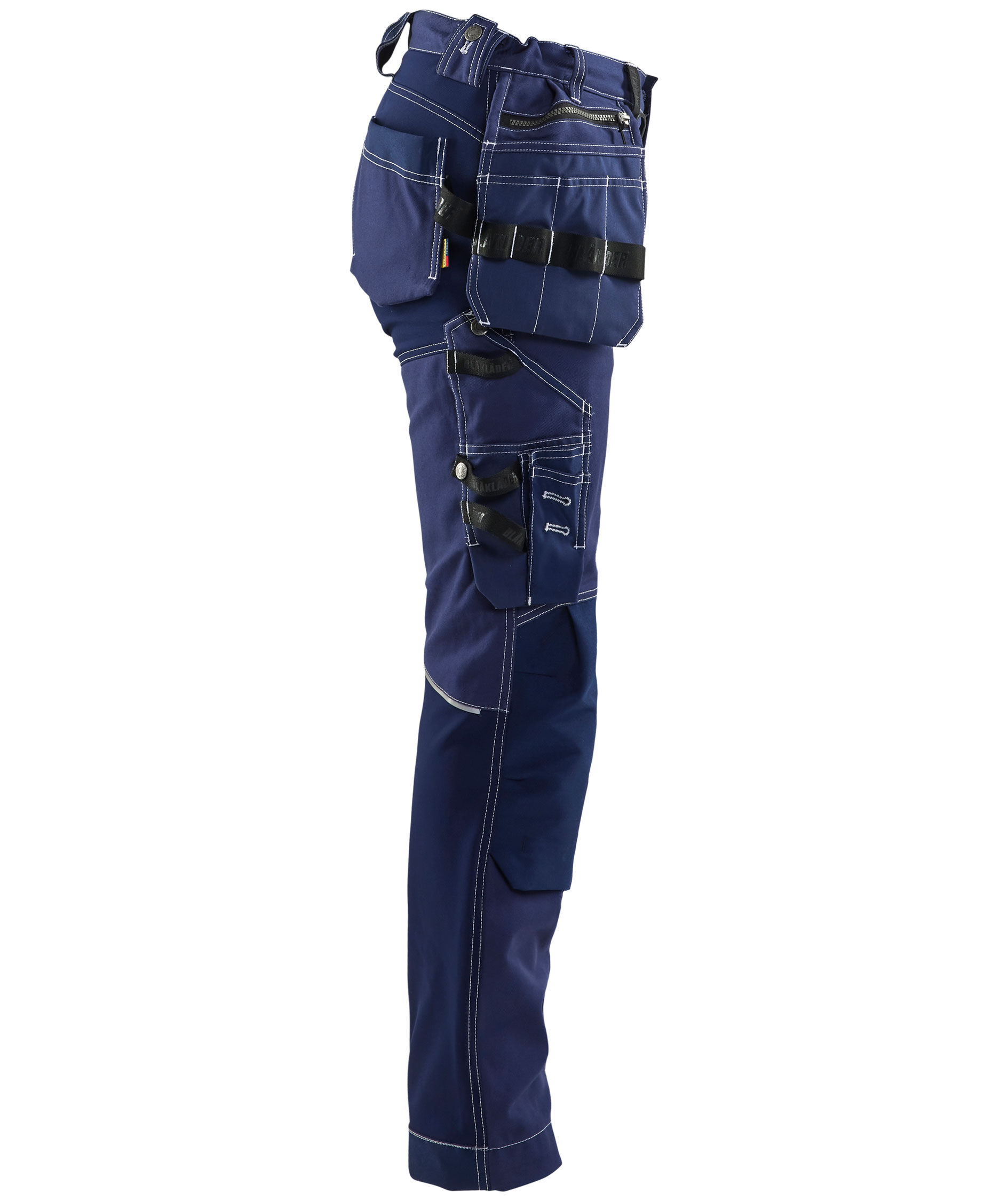 Bl&aring;kl&auml;der dame h&aring;ndv&aelig;rkerbukser, Marinebl&aring;, large image number 3