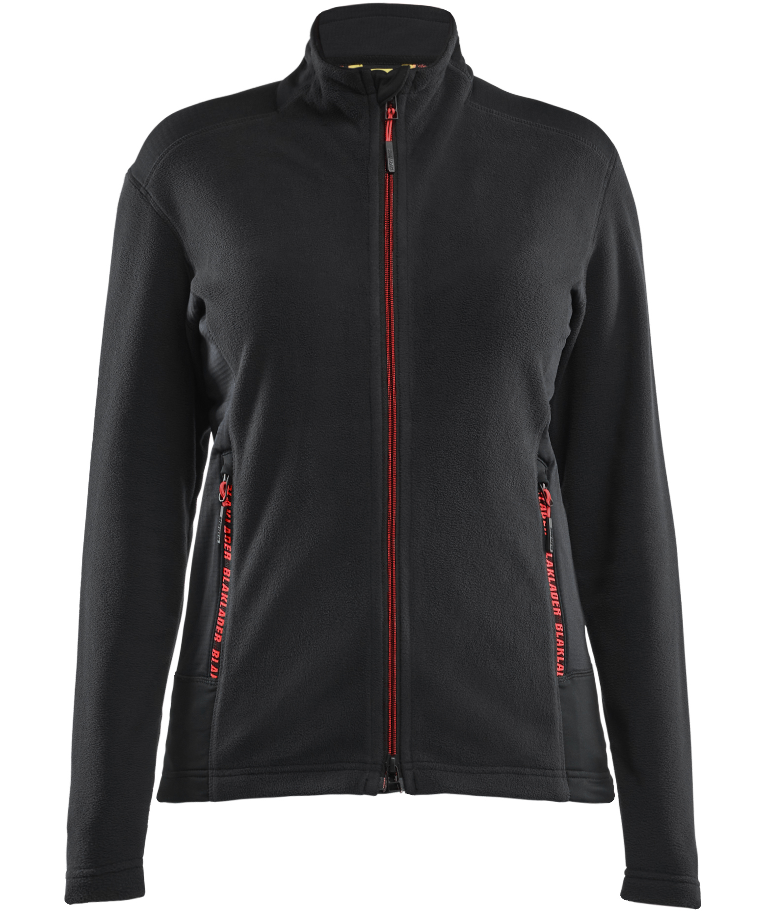 Bl&aring;kl&auml;der Unite microfleece tr&ouml;ja dam, Svart/R&ouml;d