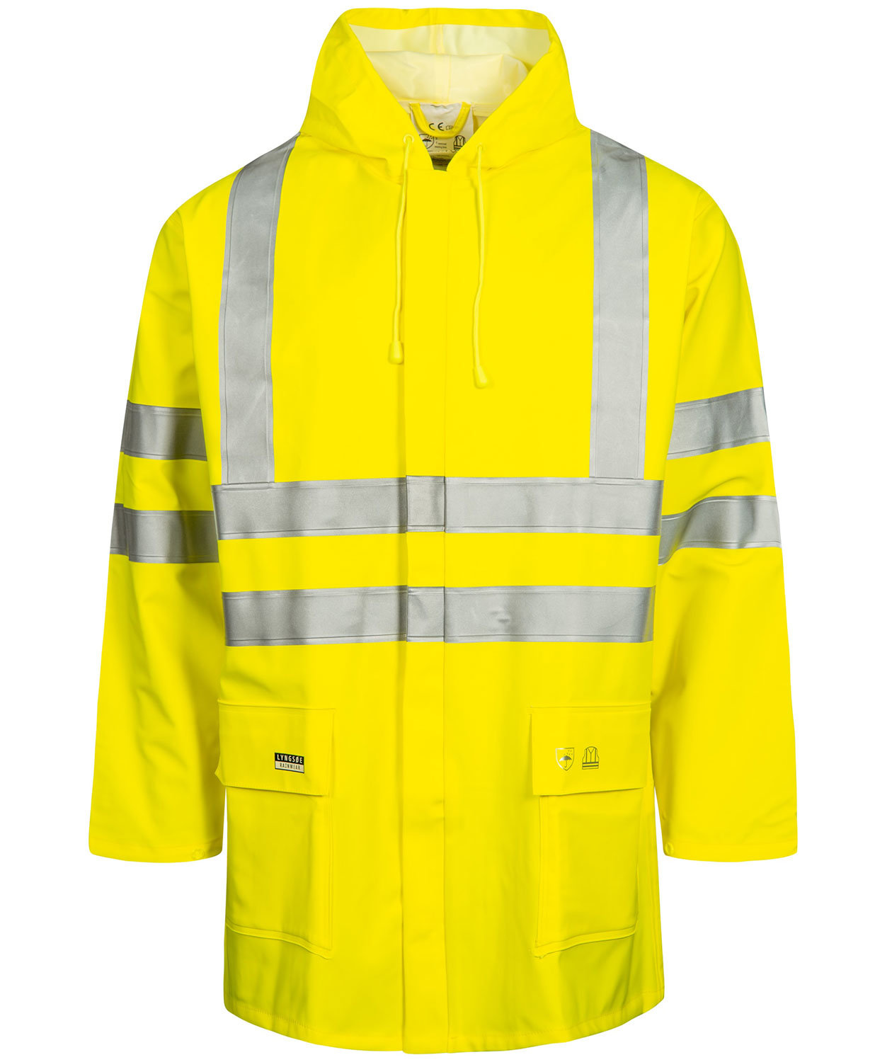Lyngs&oslash;e PU/PVC regnjacka, Varsel Gul