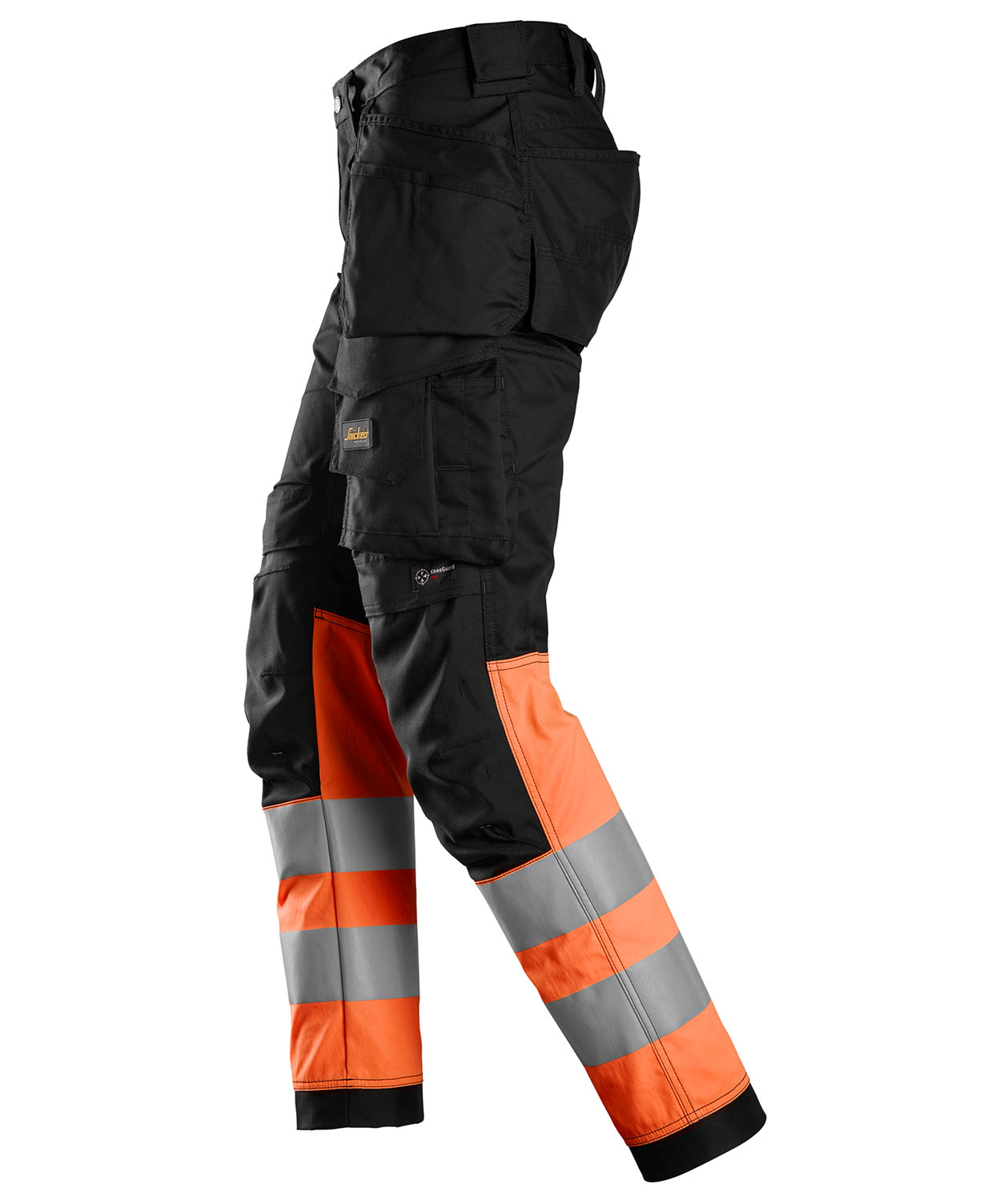 Snickers AllroundWork hantverksbyxa 6234, Svart/Hi-vis Orange, large image number 2