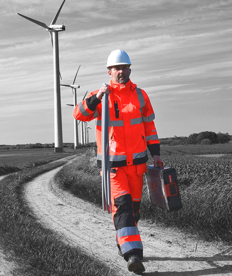 Lyngs&oslash;e Shelljacke, Hi-Vis Orange/Schwarz