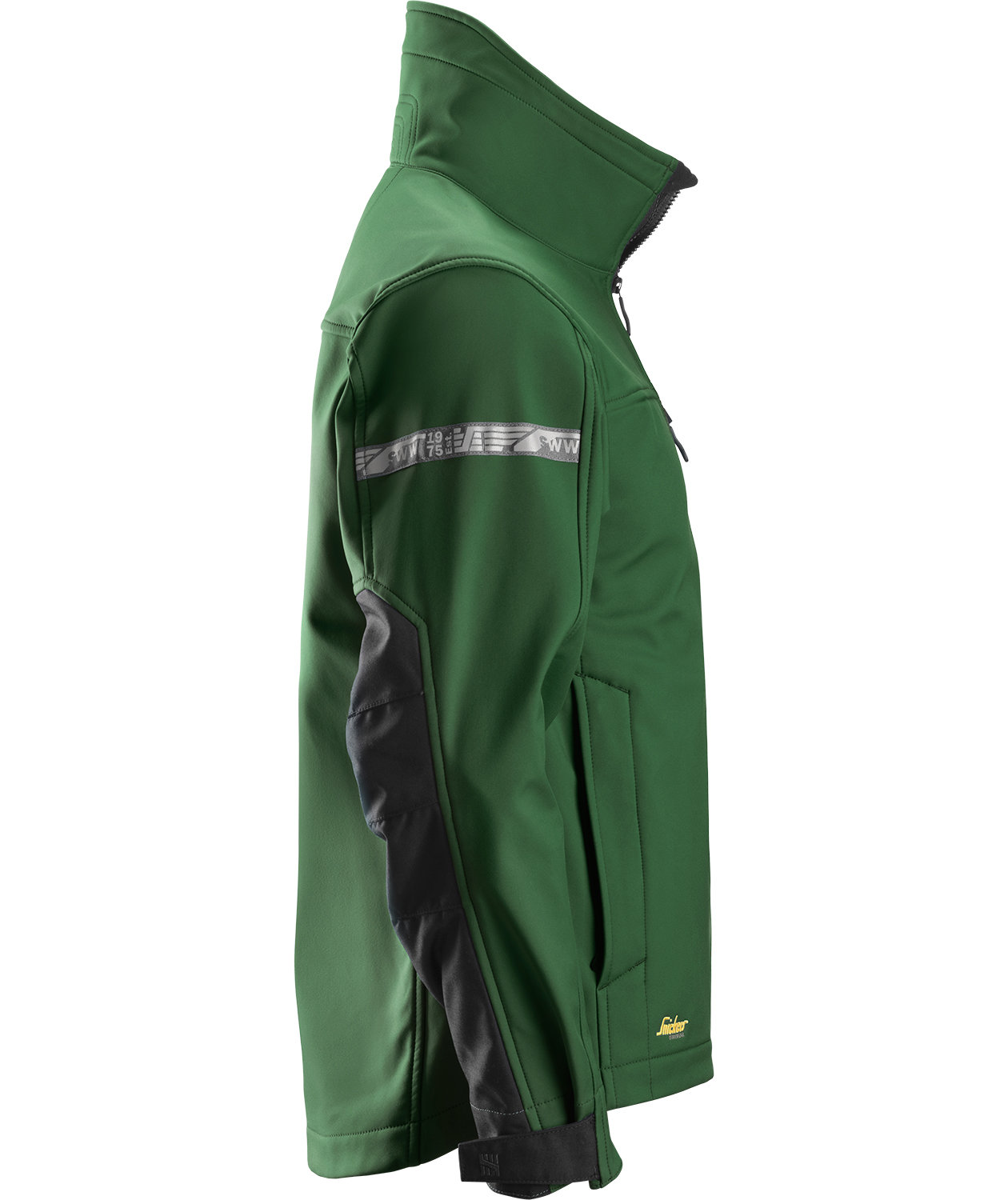 Snickers AllroundWork softshelljakke 1200, Skog gr&oslash;nn/svart, large image number 3