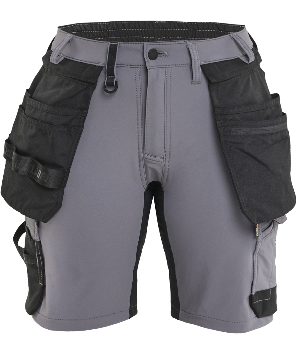 Bl&aring;kl&auml;der Damen Handwerkershorts full stretch, Mittelgrau/schwarz, large image number 0