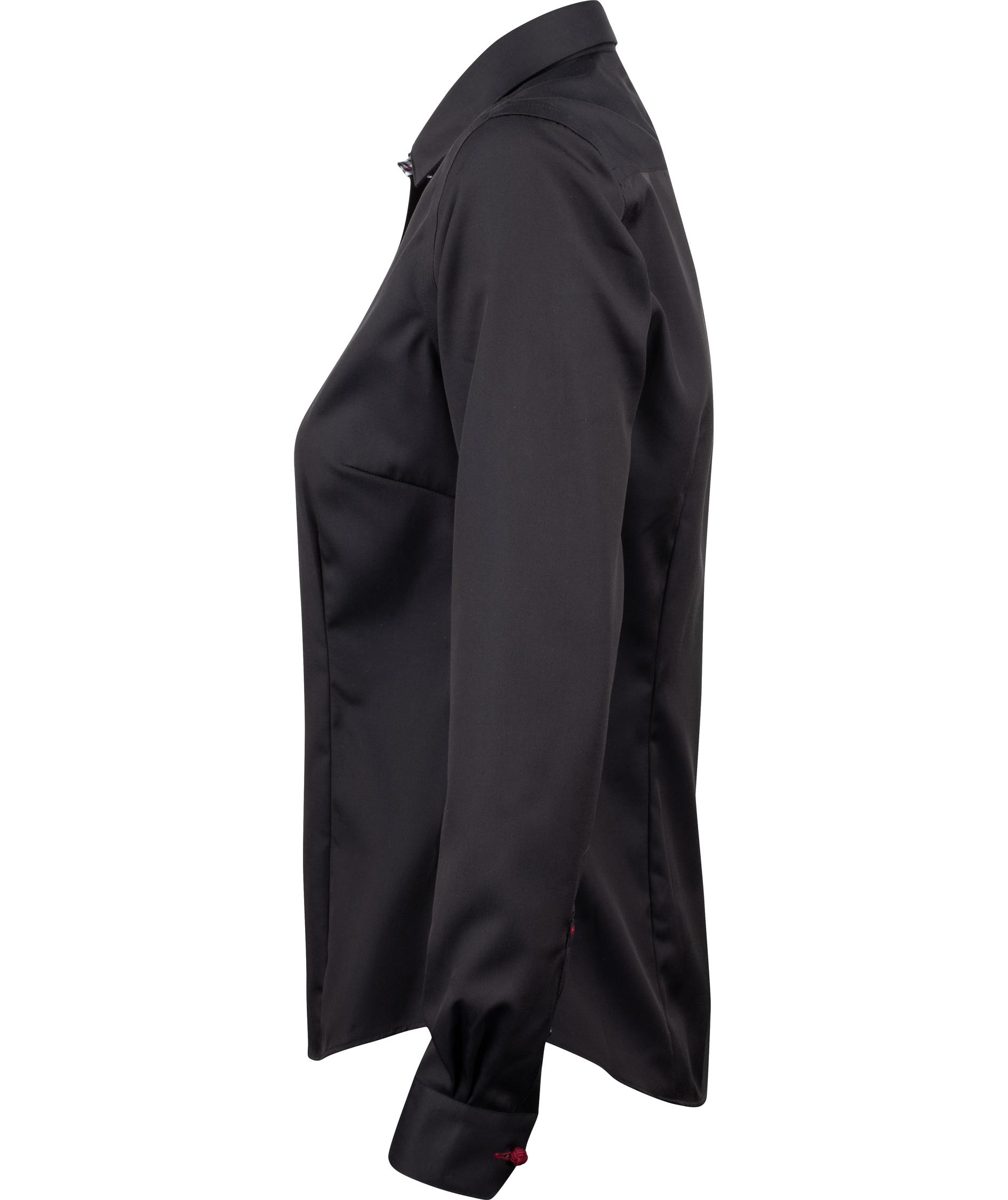 J. Harvest & Frost Twill Red Bow 20 lady fit skjorta, Svart/R&ouml;d, large image number 2