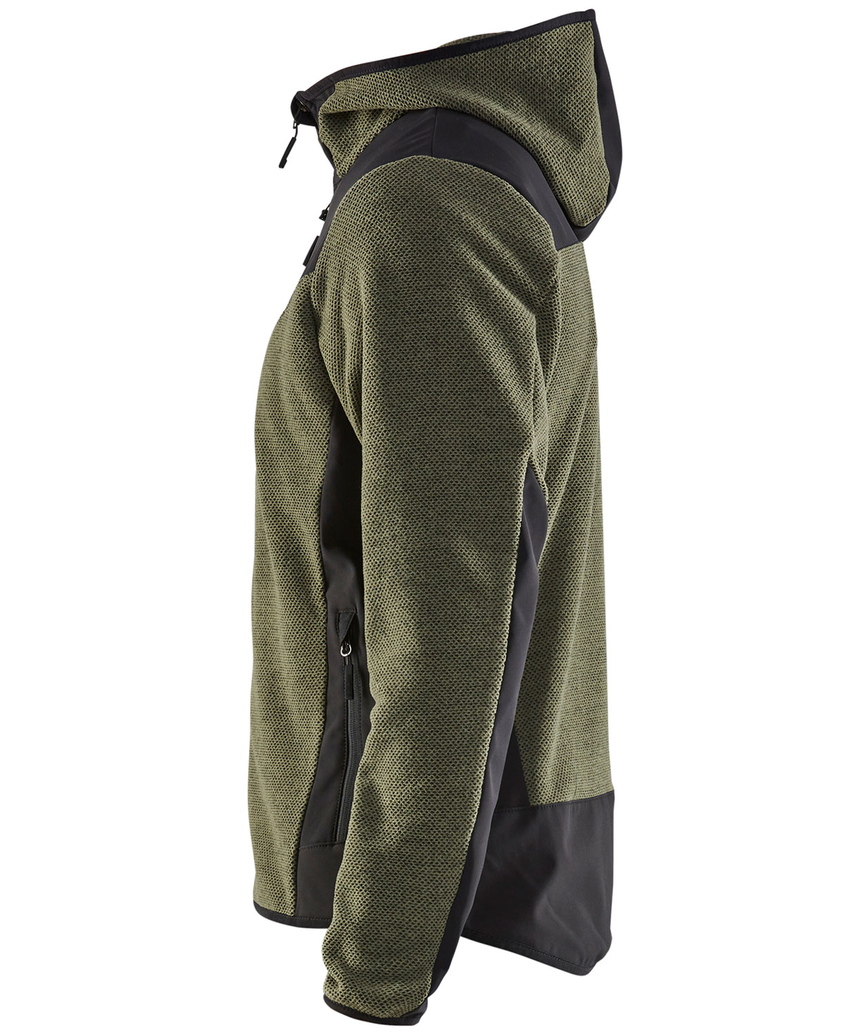 Bl&aring;kl&auml;der stickadjacka, H&ouml;stgr&ouml;nt/Svart, large image number 3