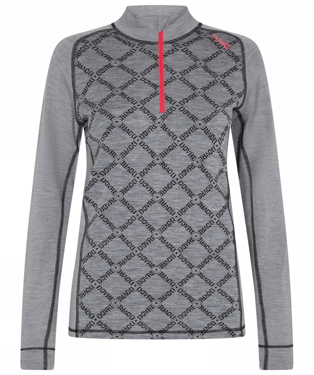 Dovre half-zip ull baselayertr&ouml;ja dam, Gr&aring;