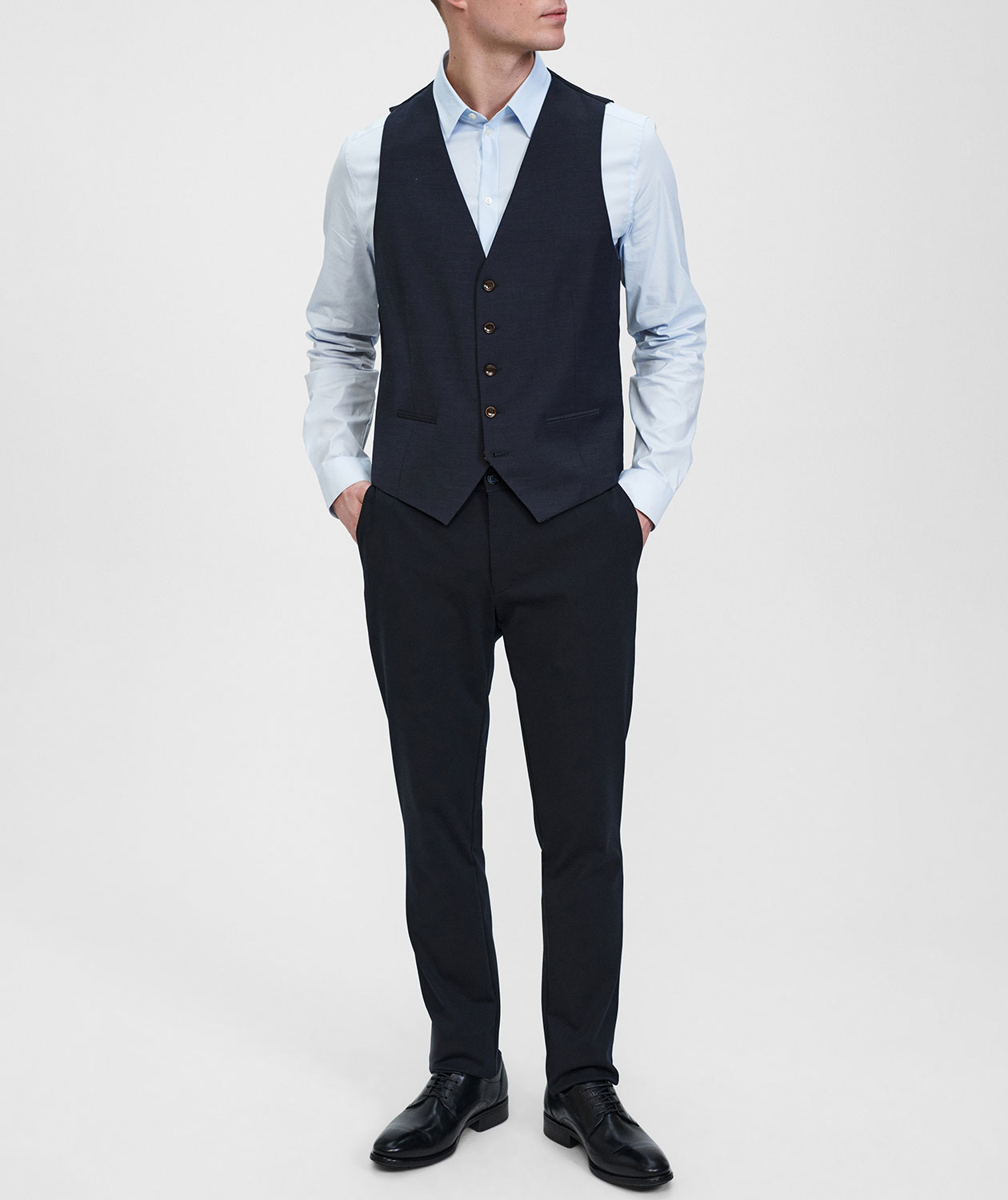 Sunwill Weft Stretch Modern fit v&auml;st, Navy