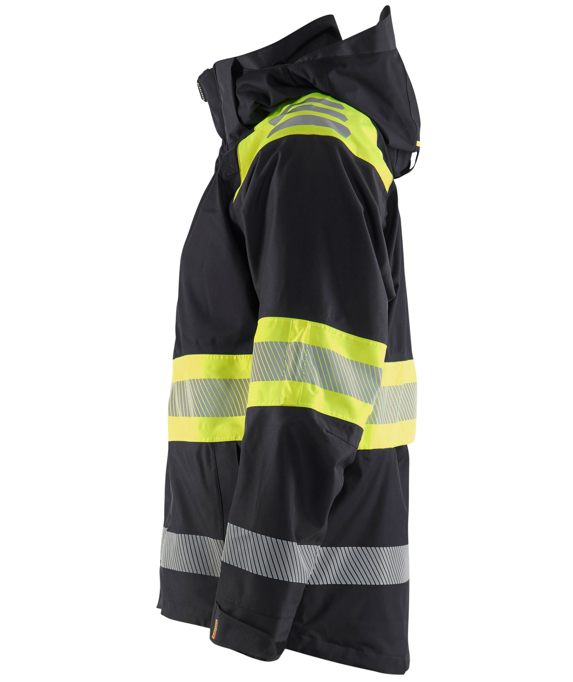 Bl&aring;kl&auml;der skaljakke, Sort/Hi-Vis Gul, large image number 3