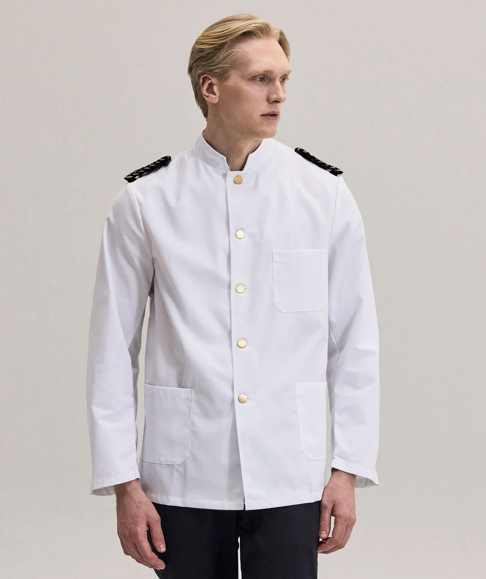 Segers servit&oslash;rjakke, Hvit