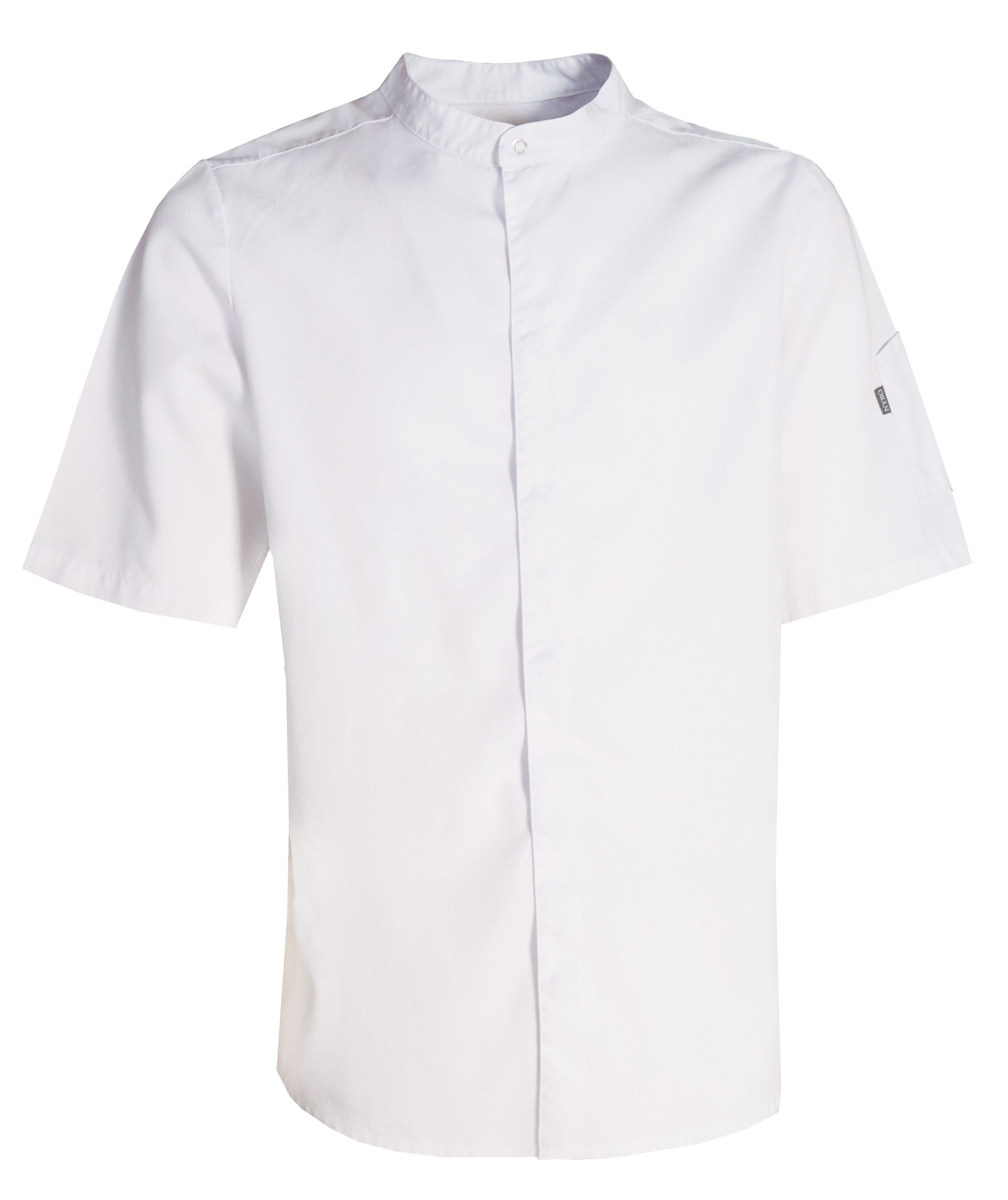 Nybo Workwear Essence kort&auml;rmad kockjacka, Vit