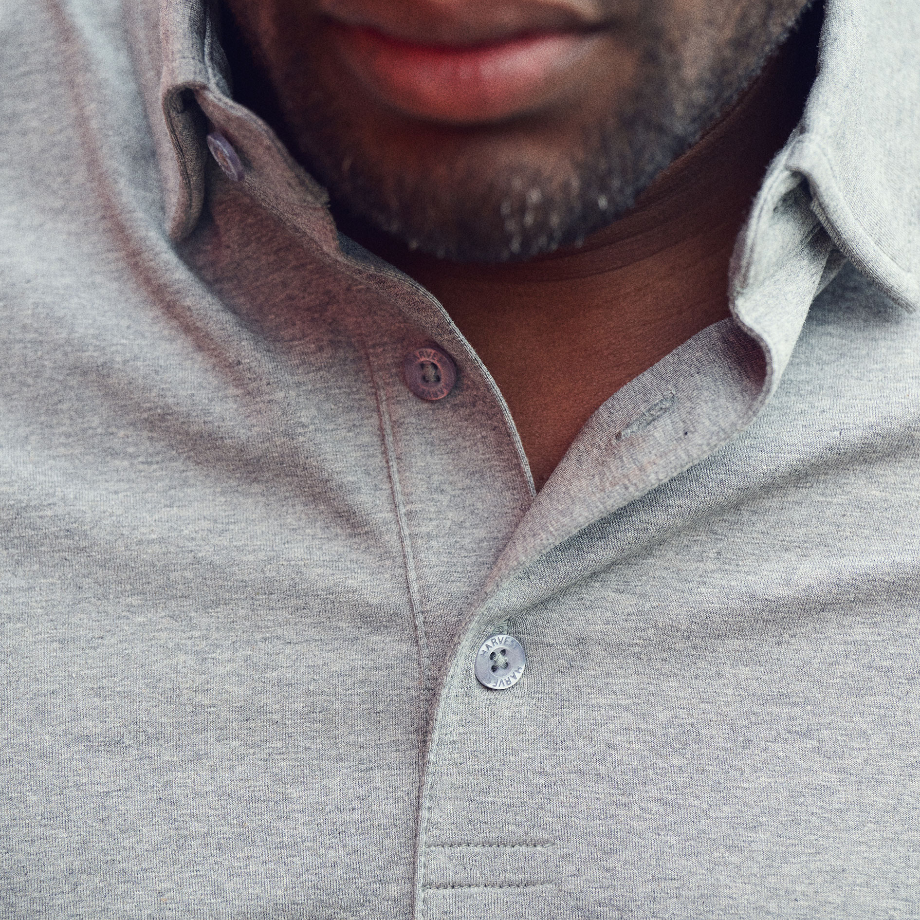 J. Harvest Sportswear American polo T-shirt, Grey melange , large image number 5