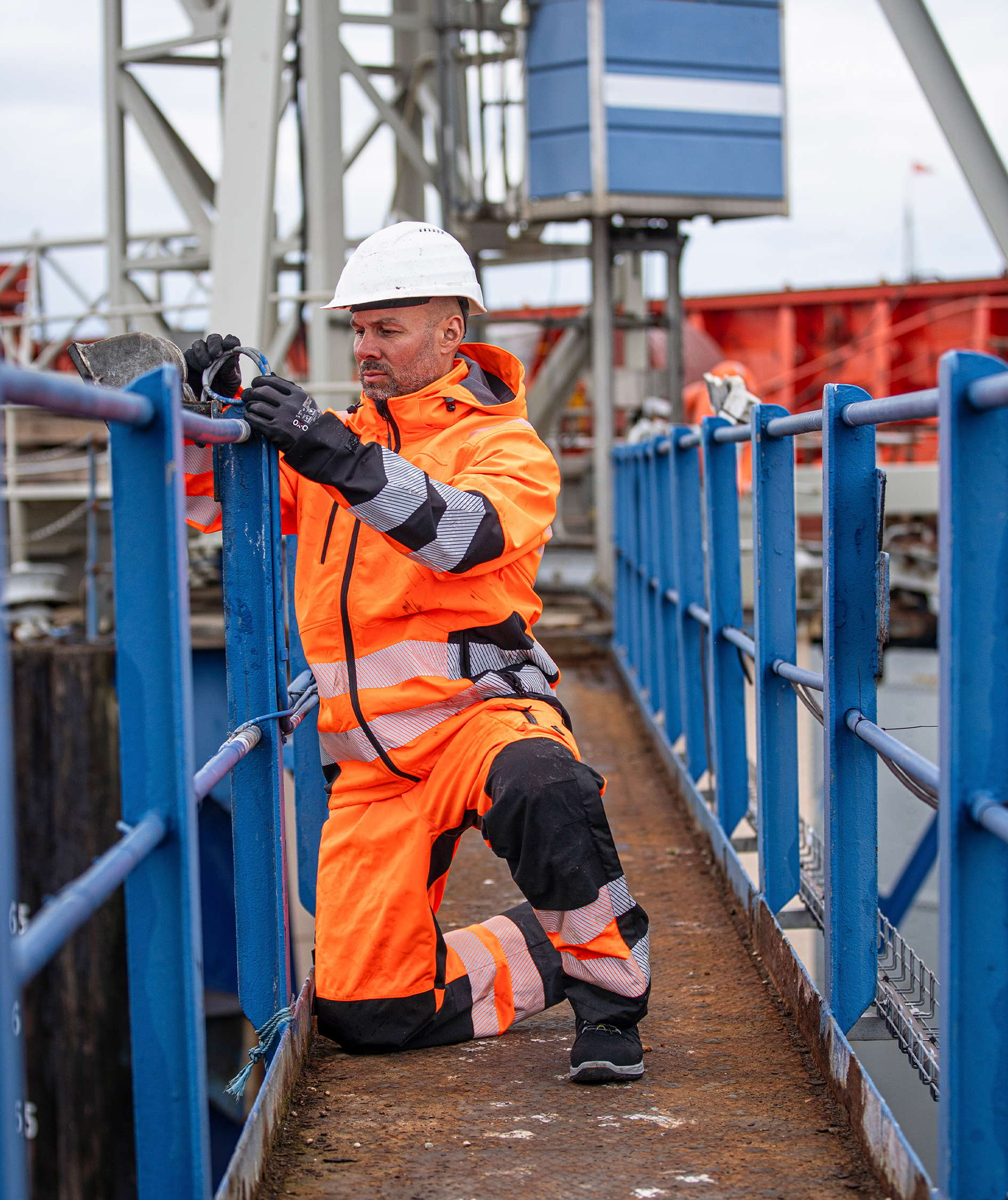 ELKA Visible Xtreme softshelljakke, Hi-Vis Orange/Sort, large image number 3