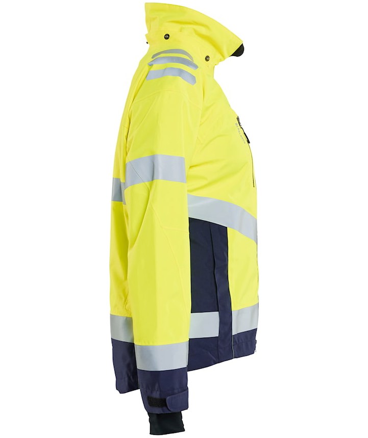 Bl&aring;kl&auml;der dame skaljakke, Hi-Vis gul/marine, large image number 2