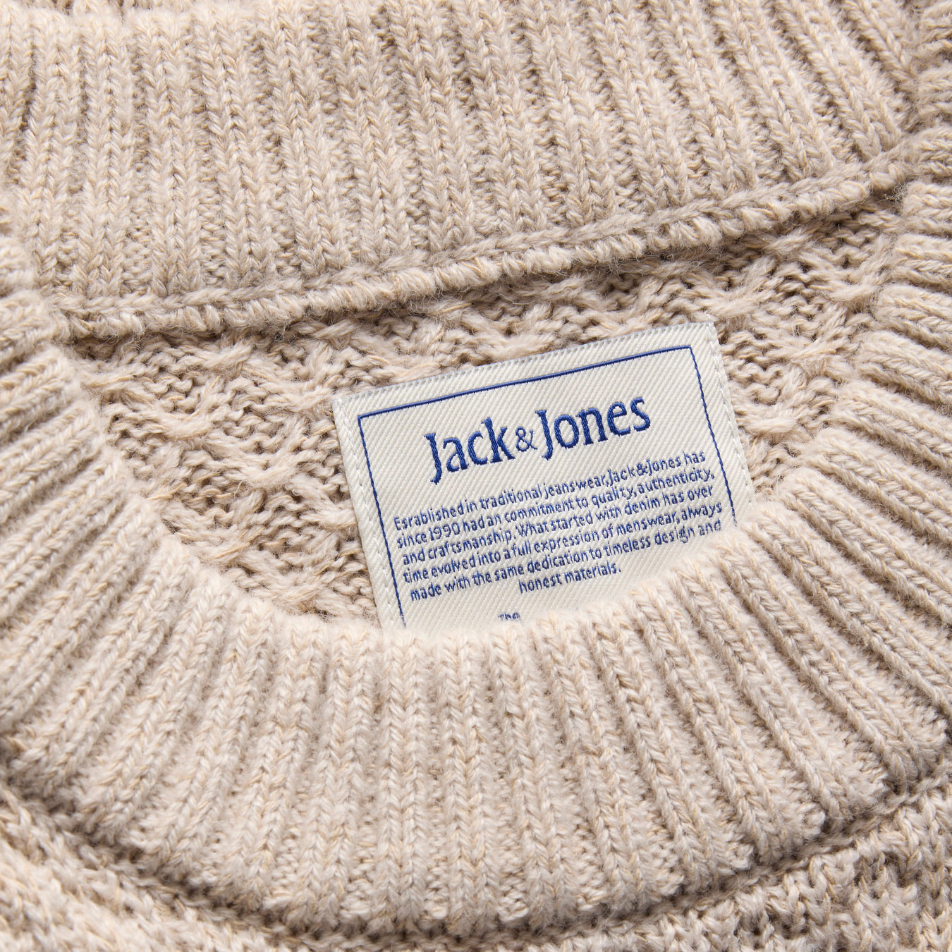 Jack & Jones JJBLAKE striktr&oslash;je, Moonbeam, large image number 2
