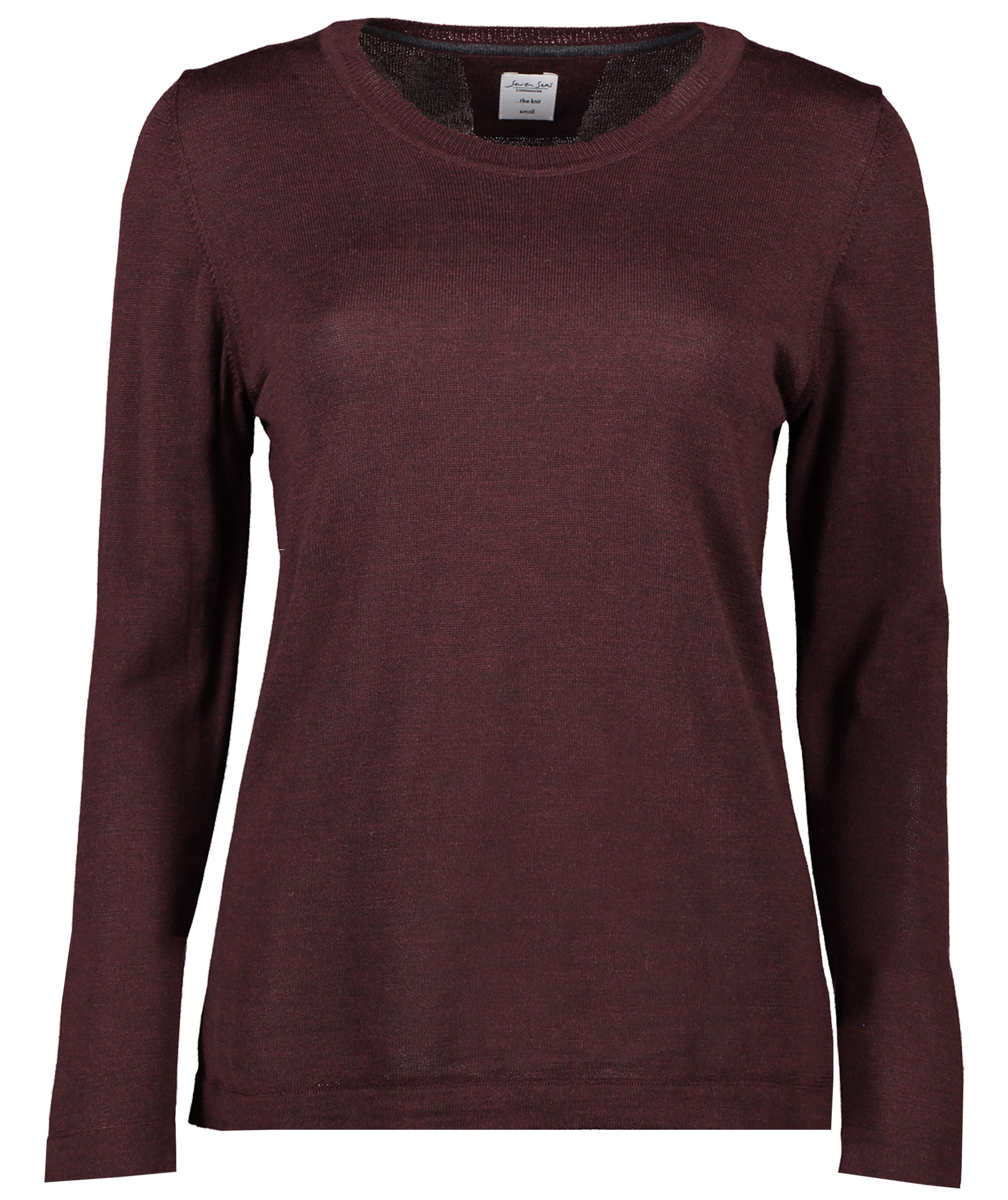 Seven Seas dame strikkpullover med merinoull, Deep Red, Deep Red, swatch
