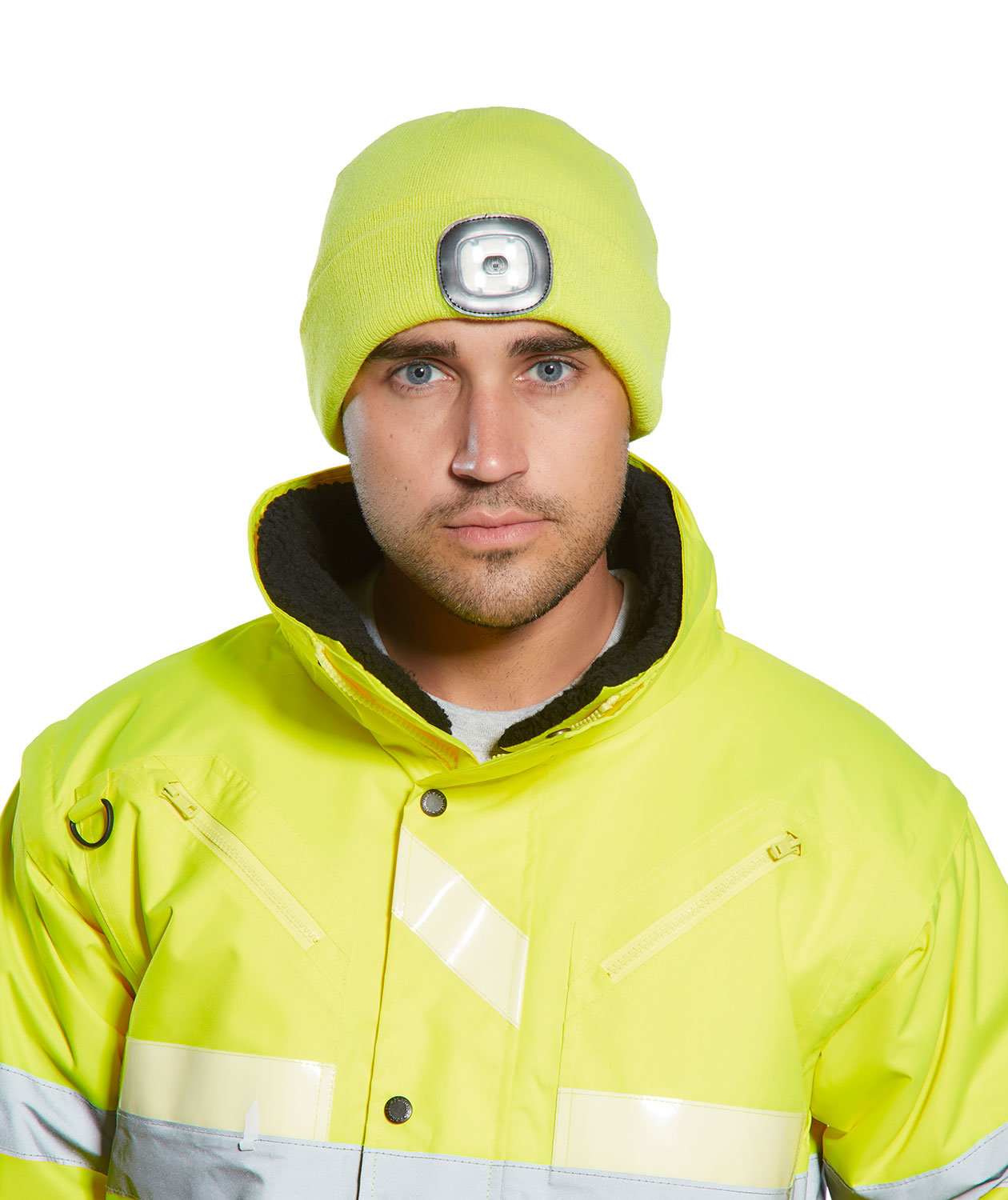 ​Portwest strikhue med lys, Gul