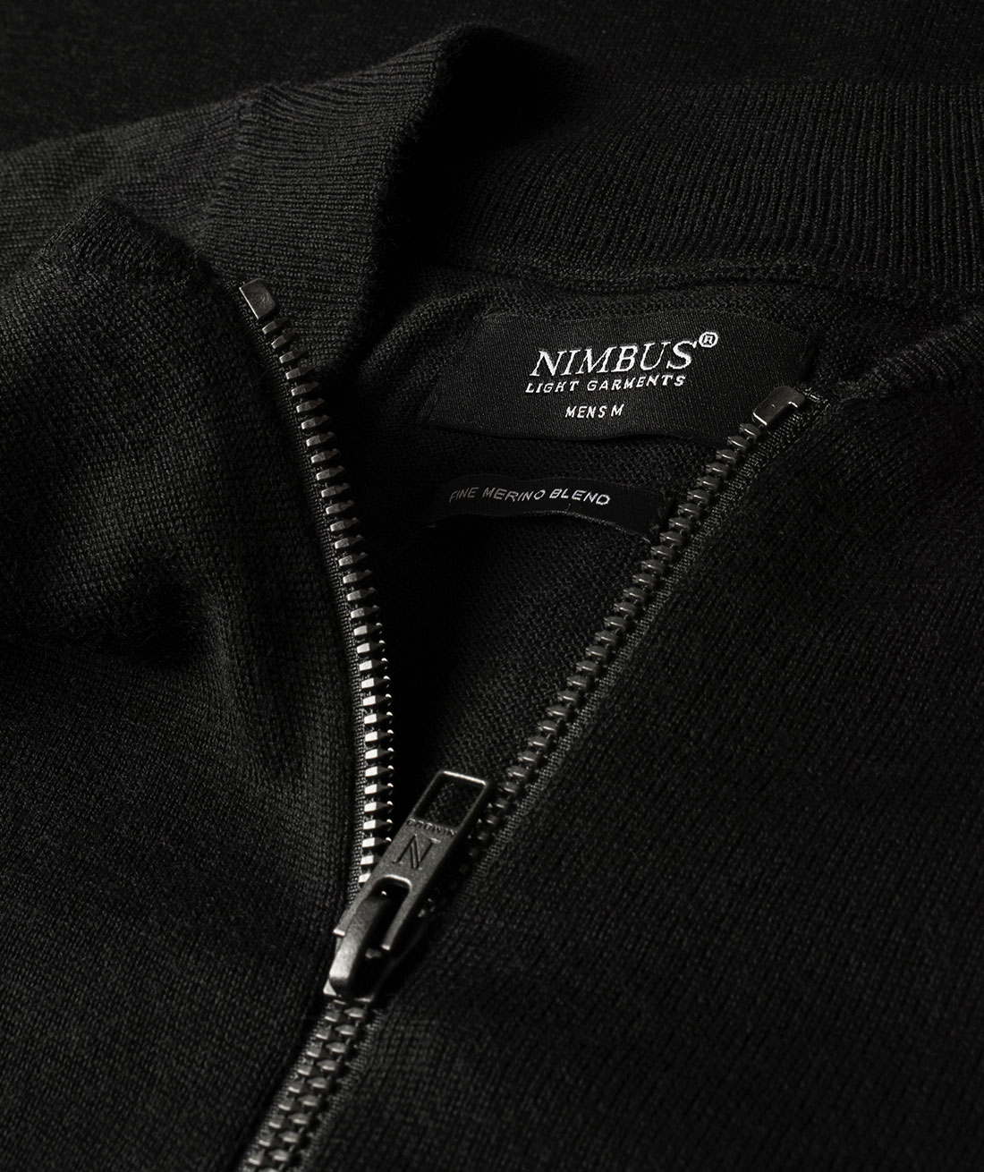 Nimbus Phoenix stickad cardigan med merinoull, Svart, large image number 2