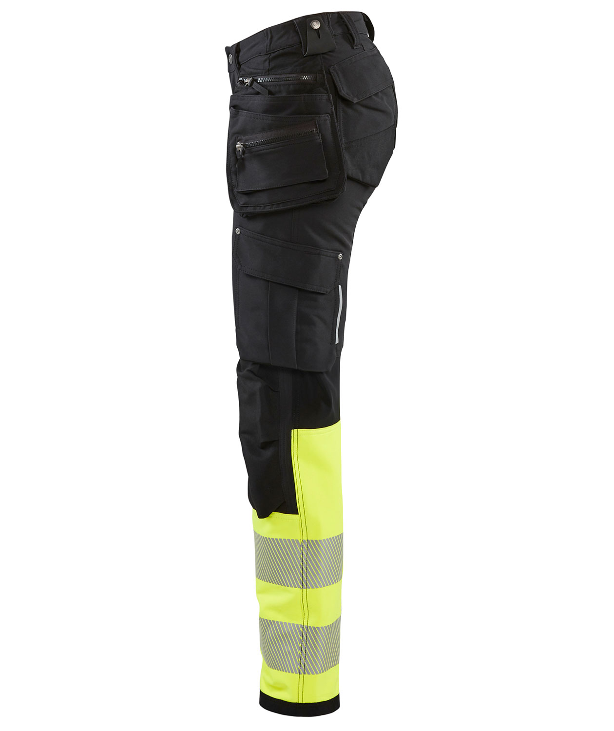 Bl&aring;kl&auml;der women&acute;s craftsman trousers full stretch, Black/Hi-Vis Yellow, large image number 3