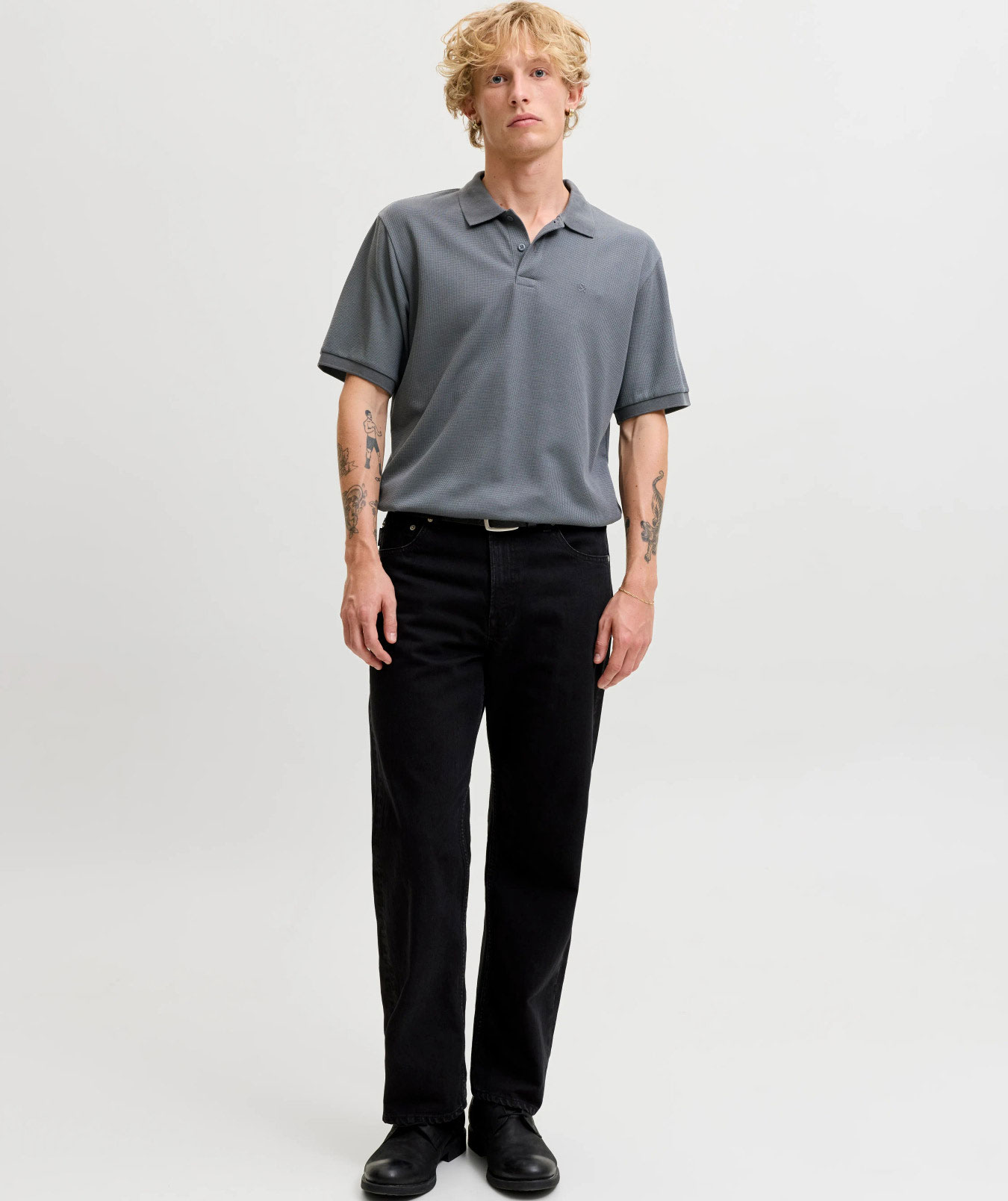 Jack & Jones JJEAUSTIN Polo shirt, Turbulence, large image number 6