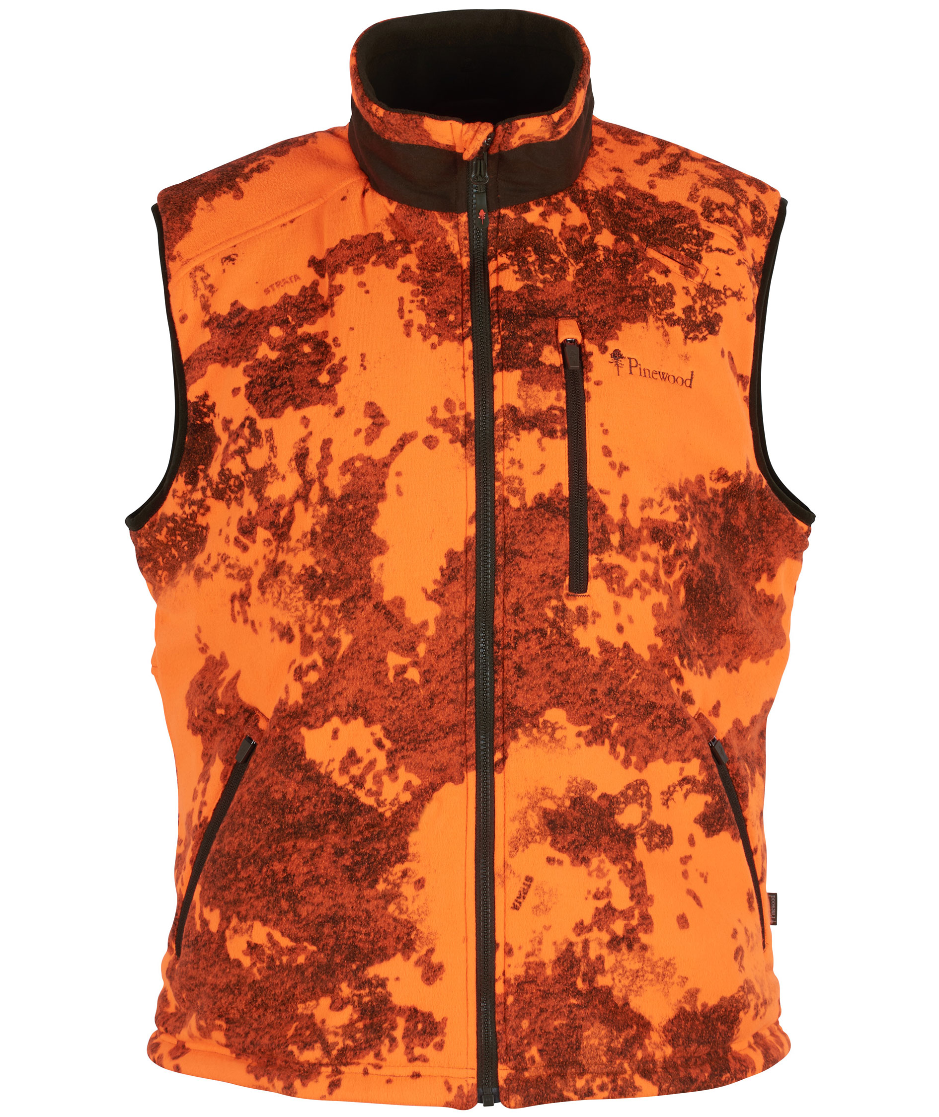 Pinewood&nbsp;Sm&aring;land vendbar fleecevest, Strata Blaze/Jagtgr&oslash;n, large image number 2