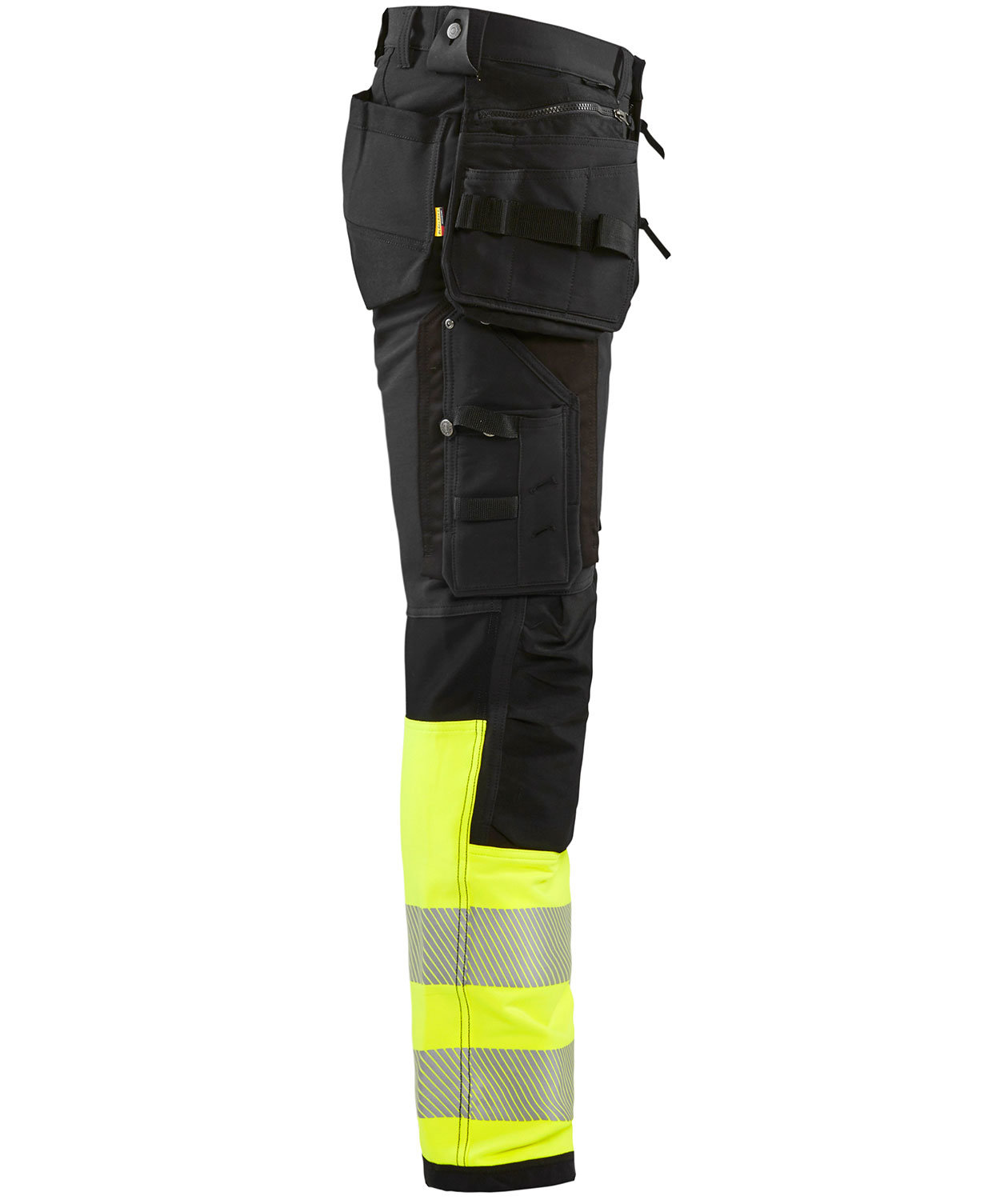 Bl&aring;kl&auml;der craftsman trousers full stretch, Black/Hi-Vis Yellow, large image number 3