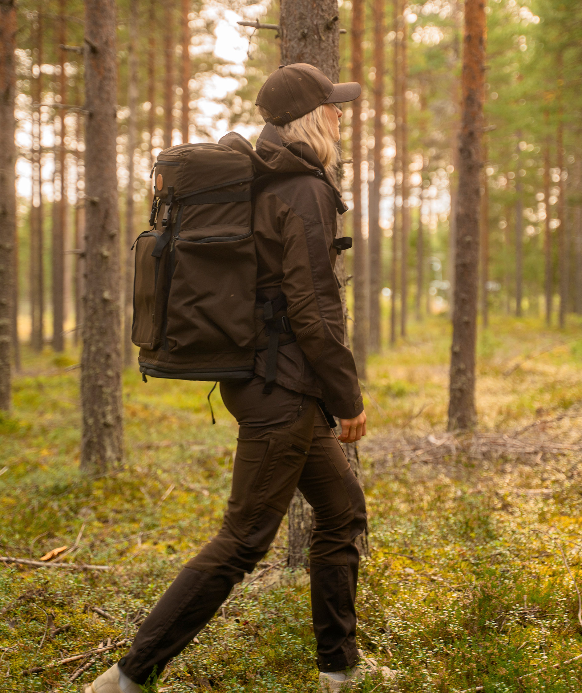 Pinewood&nbsp;Finnveden Hybrid dame friluftsjakke, Dark brown, large image number 11