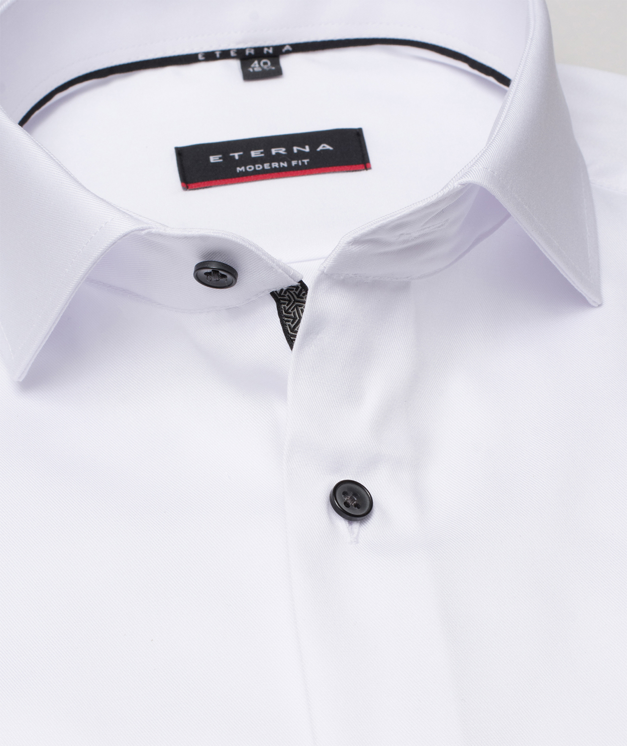 Eterna Cover Modern fit shirt with contrast, White, large image number 3