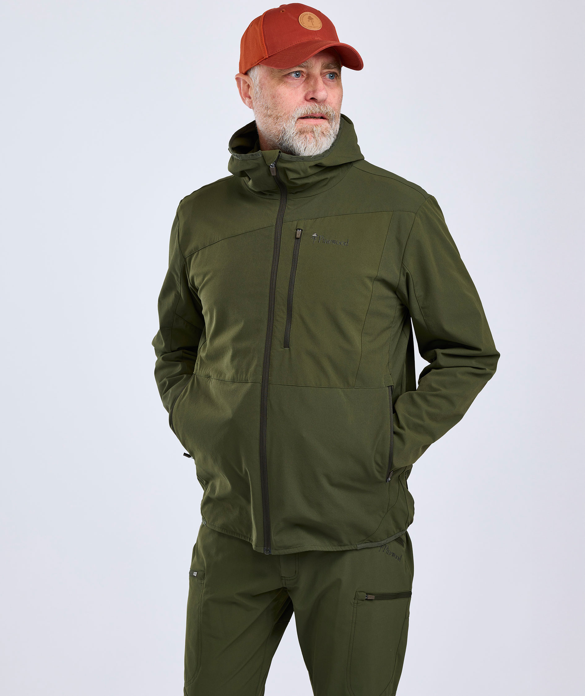 Pinewood Abisko Light jakke, Mossgreen/Mossgreen, large image number 3