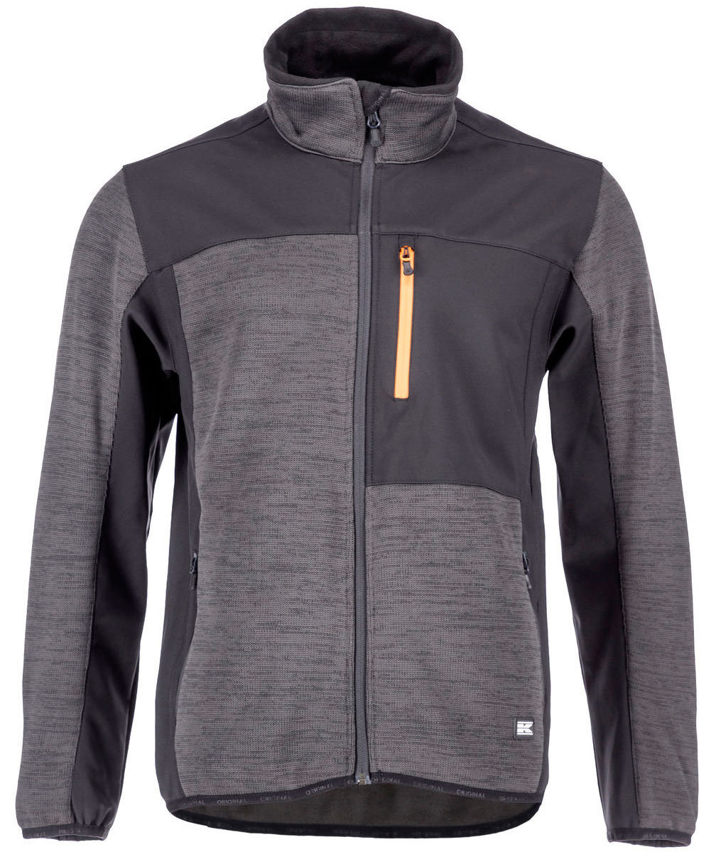 Kramp Original Bodkin stickadjacka, Svart/Gr&aring;