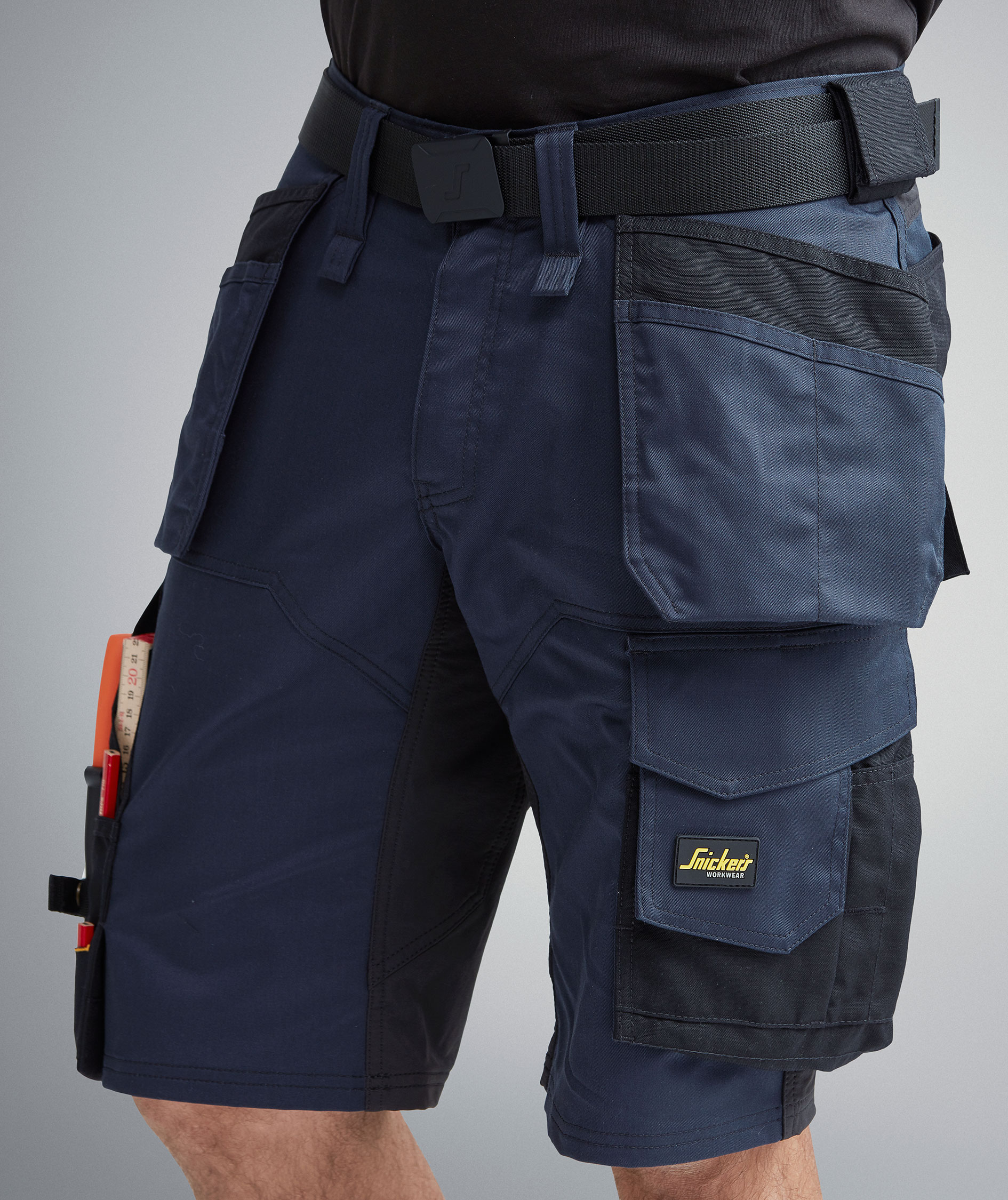 Snickers AllroundWork h&aring;ndv&aelig;rkershorts 6151, Navy/Sort, large image number 6
