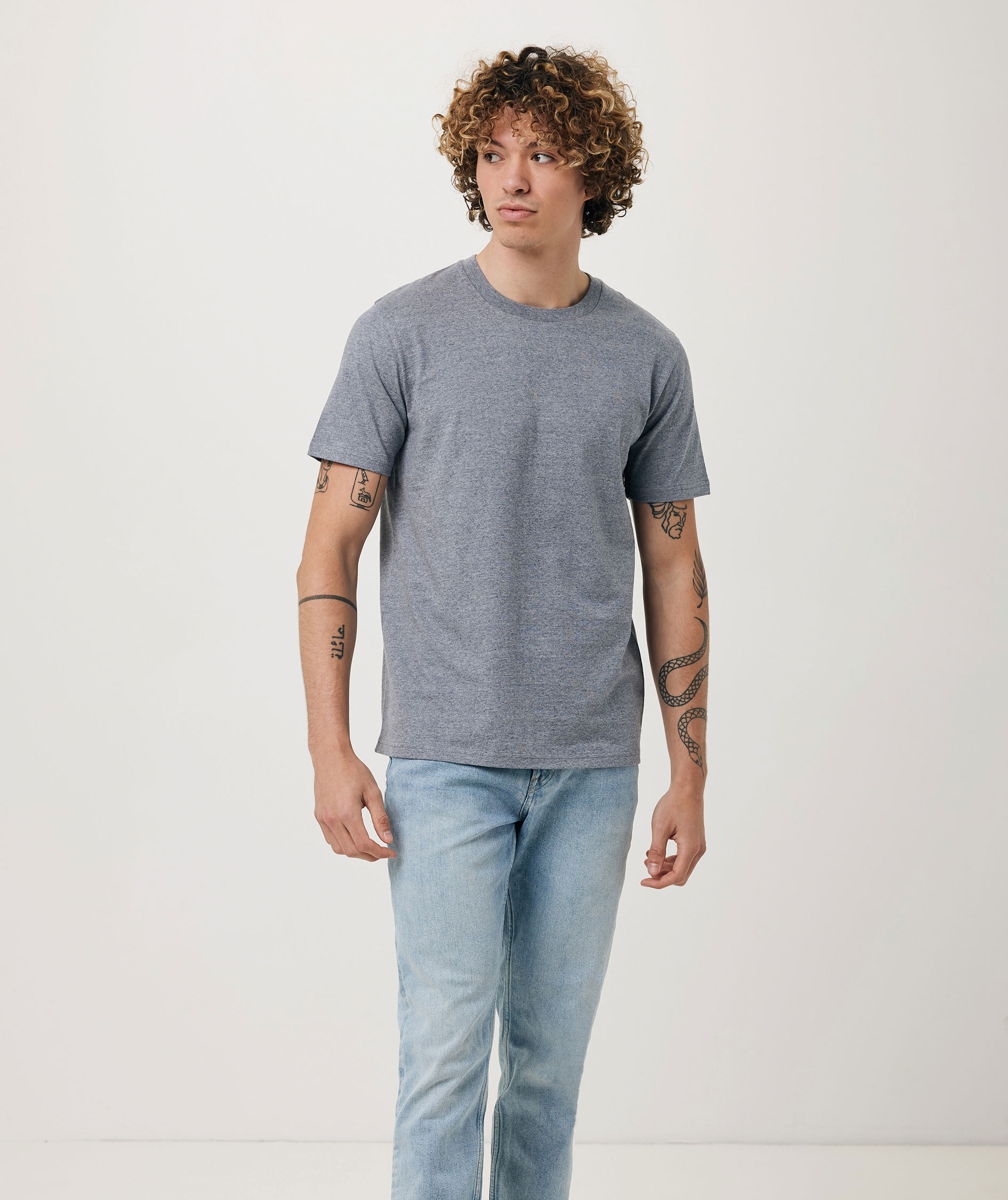 Iqoniq Brett T-shirt, Light Heather Navy