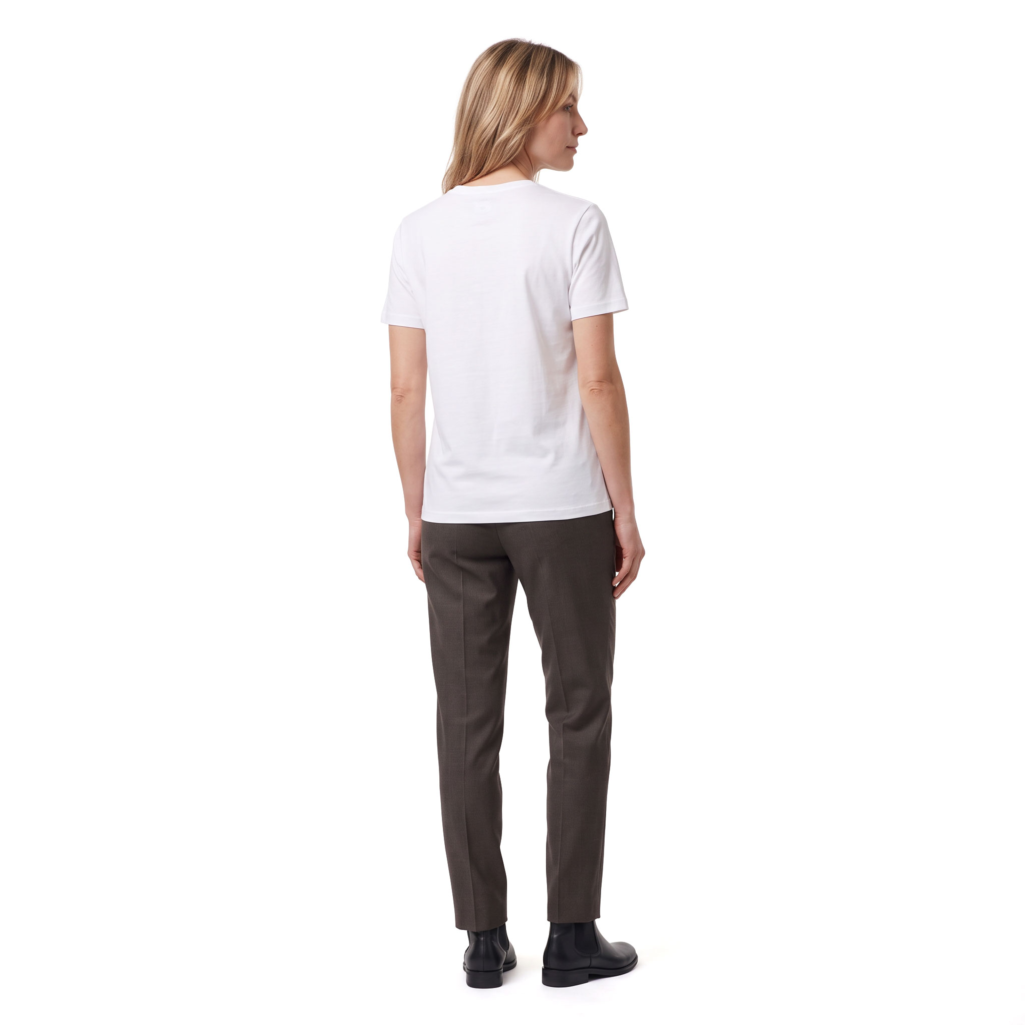 Westborn Basic dame T-skjorte, White, large image number 3