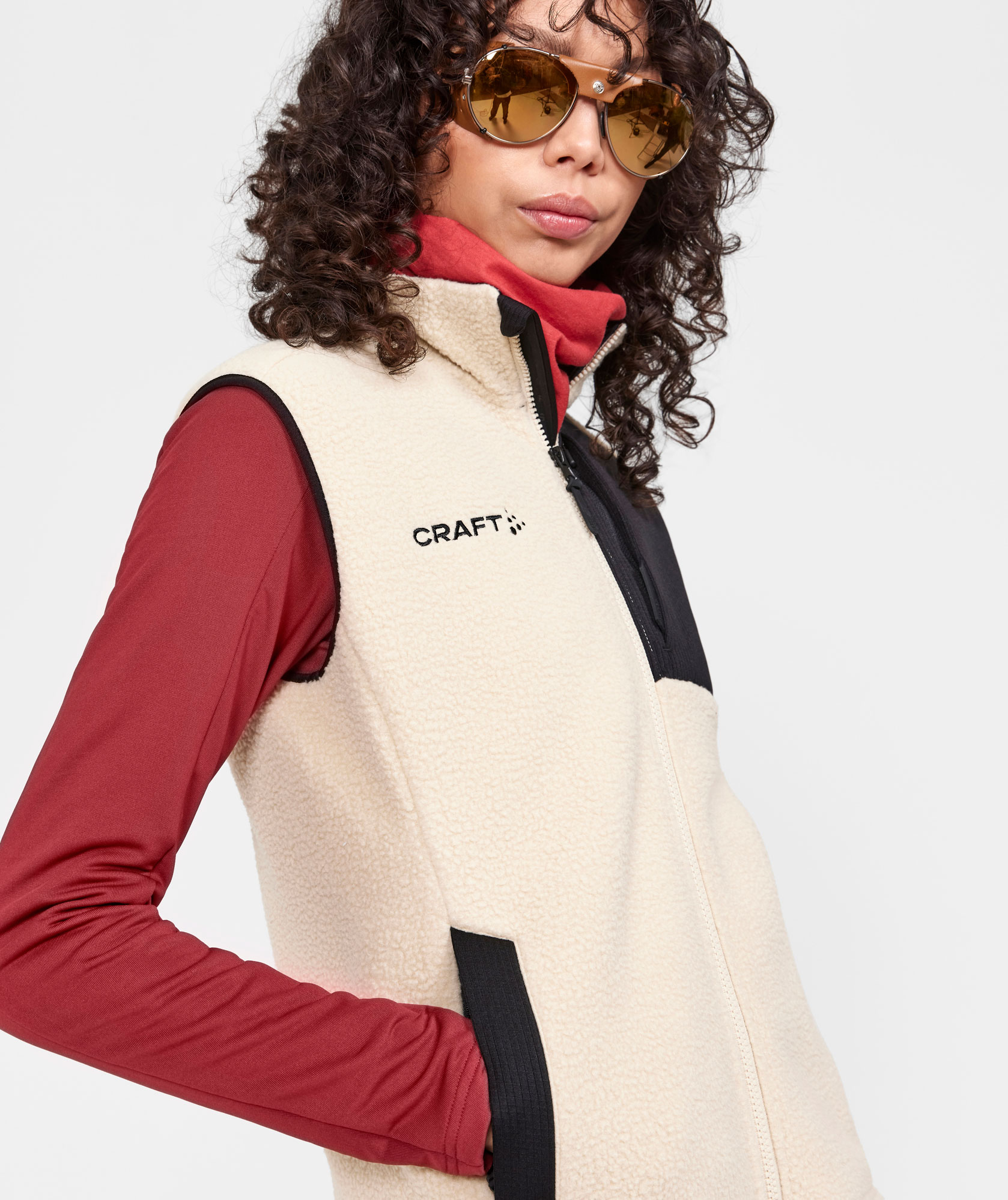 Craft ADV Explore p&auml;lsfiberv&auml;st dam, Ecru-black, large image number 4