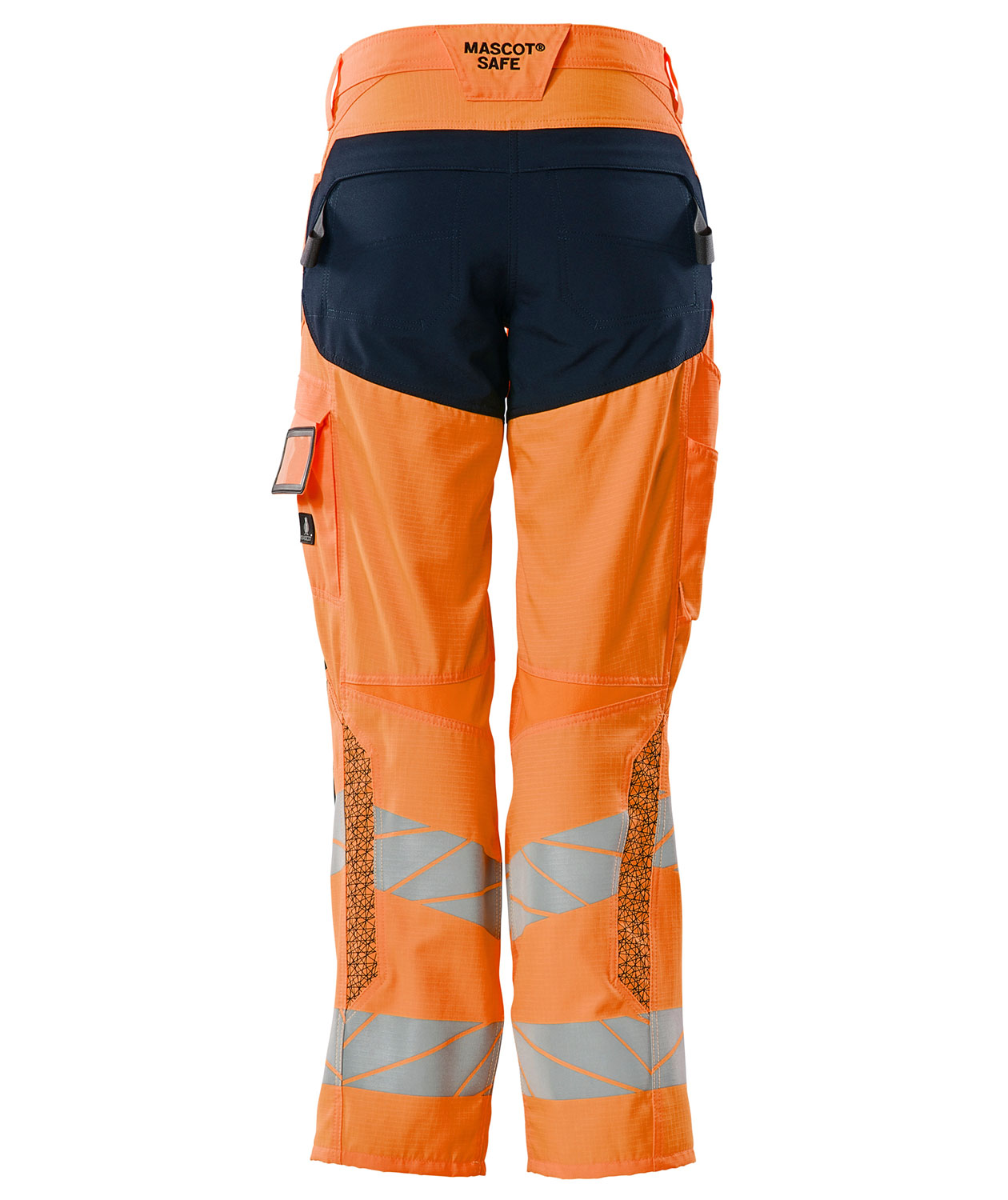 Mascot Accelerate Safe dame arbeidsbukse, Hi-vis Orange/M&oslash;rk Marine, large image number 1