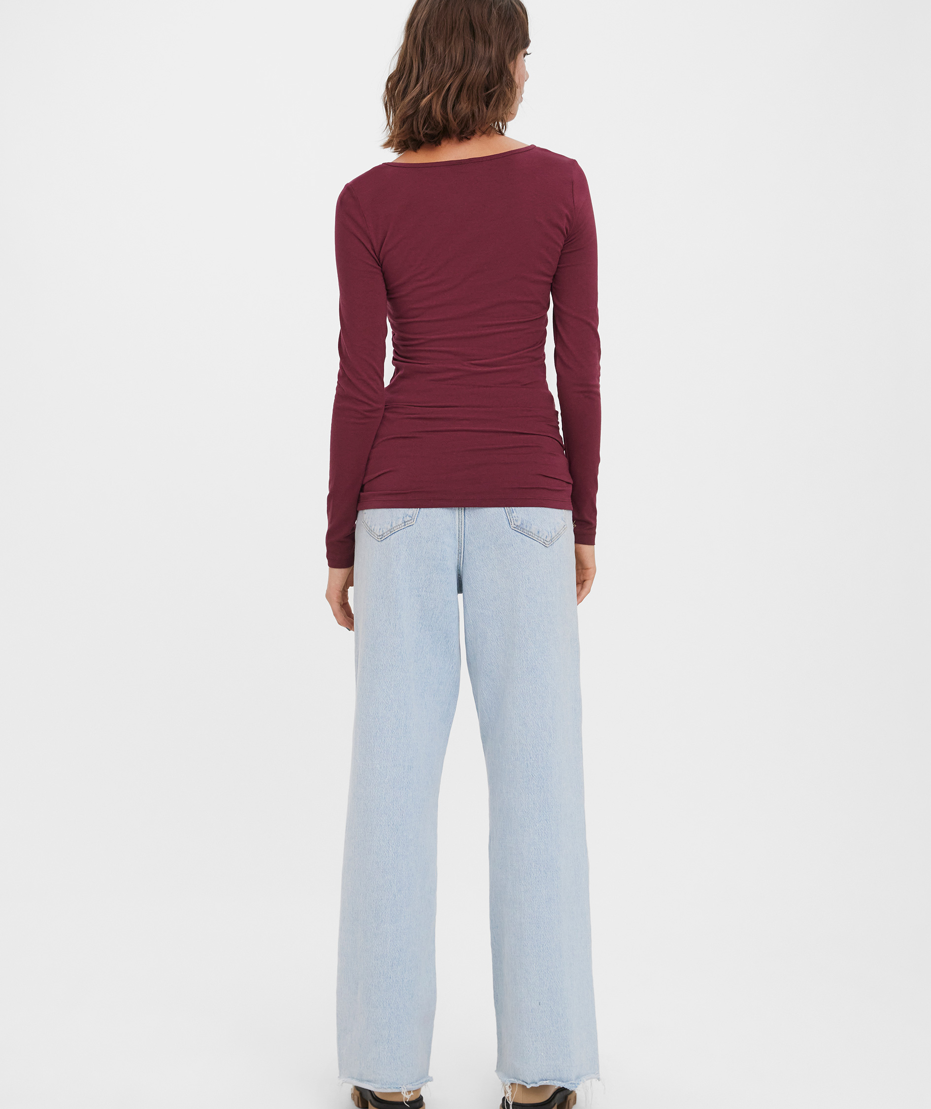 Vero Moda VMMAXI MY SOFT l&aring;ng&auml;rmad l&aring;ng T-shirt dam, Winetasting, large image number 2