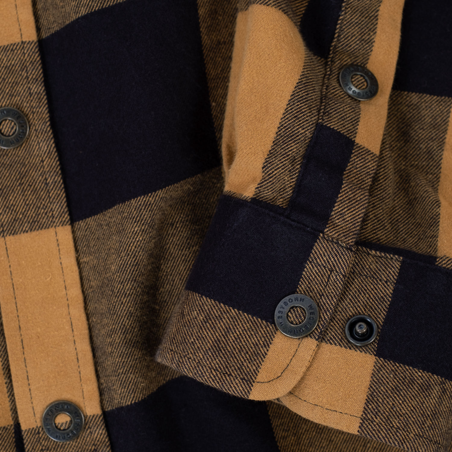 Westborn casual flanellskjorta, Mustard/Black, large image number 7