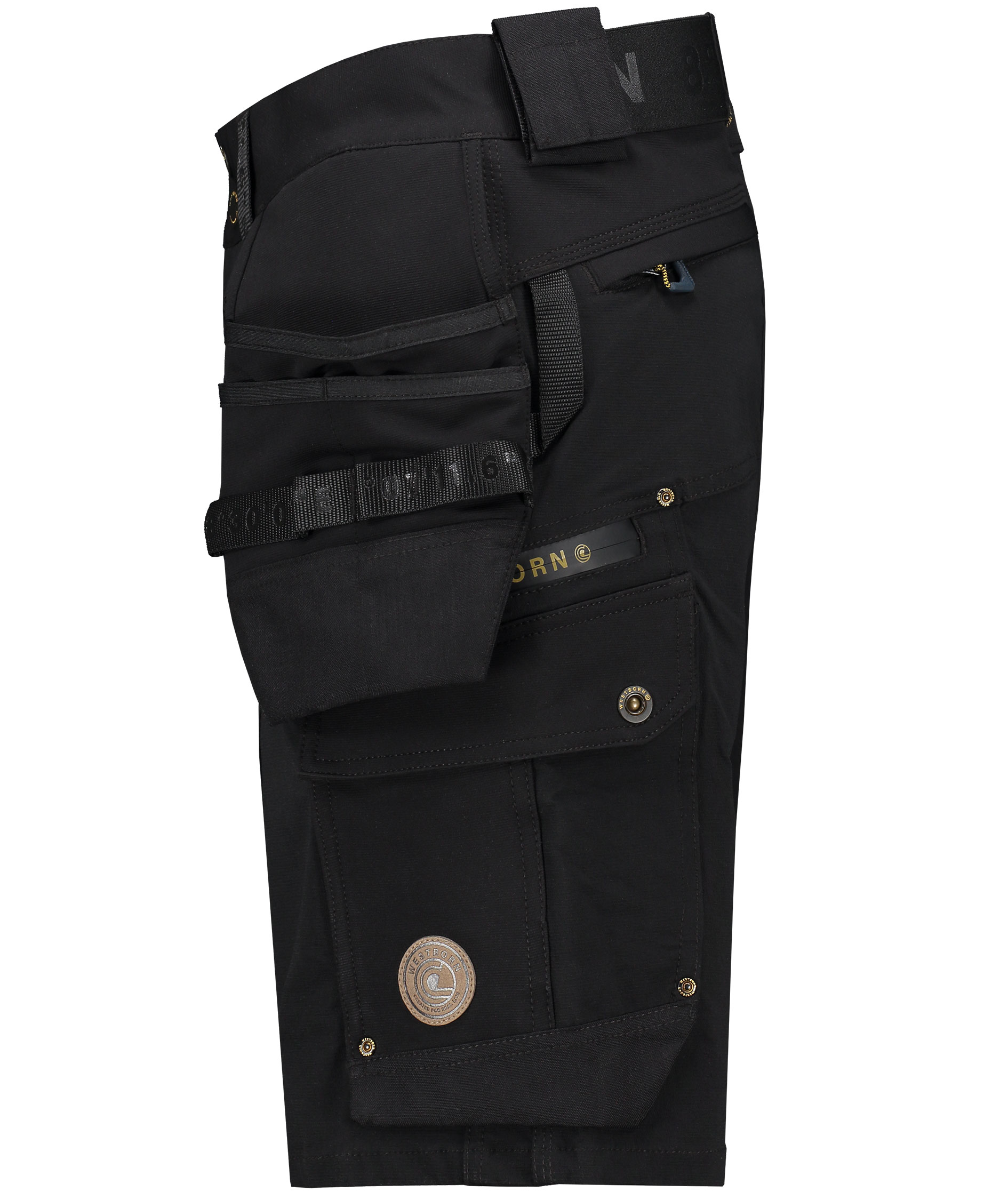 Westborn h&aring;ndv&aelig;rkershorts full stretch, Black, large image number 6