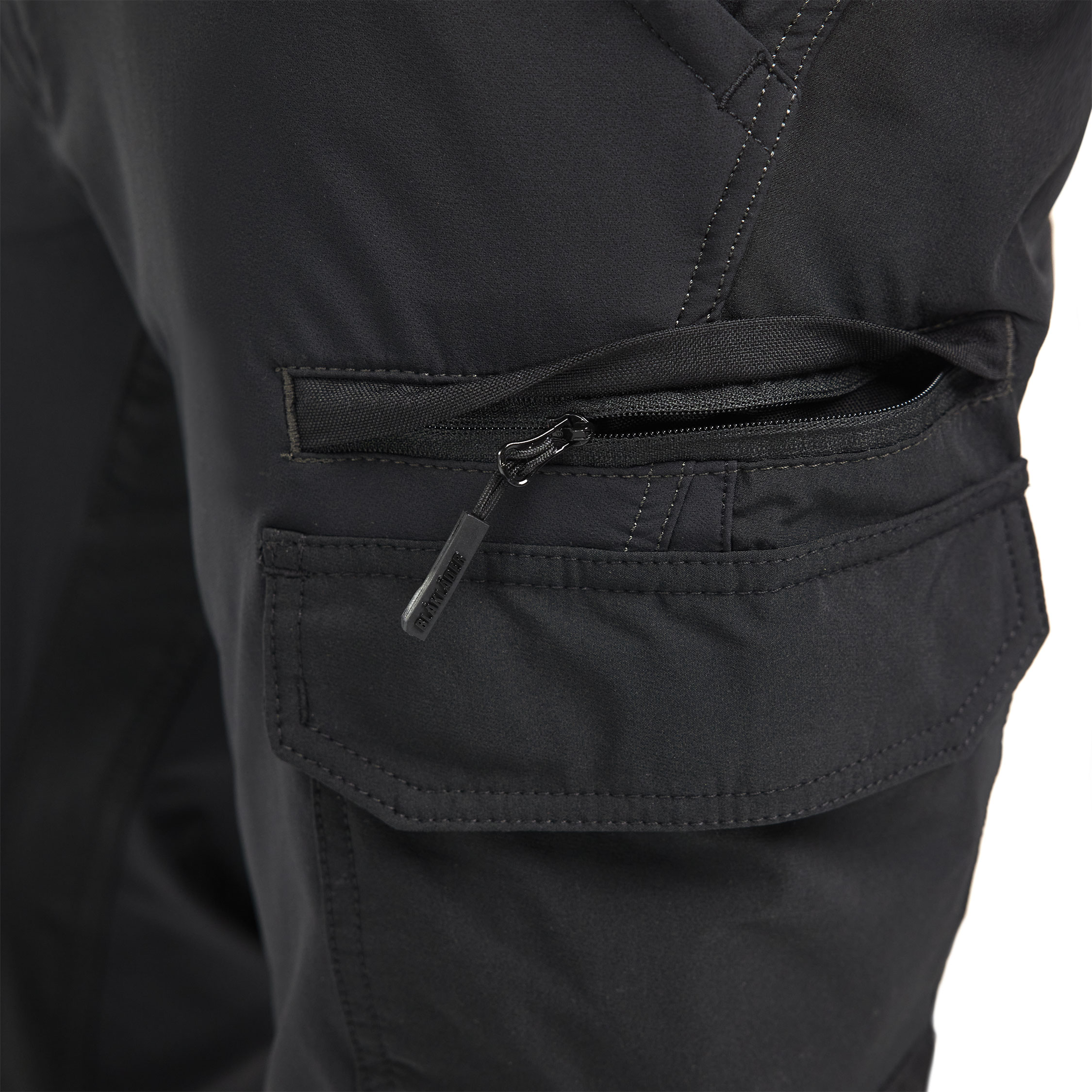 Bl&aring;kl&auml;der servicebukse full stretch, Svart/Gr&aring;, large image number 6