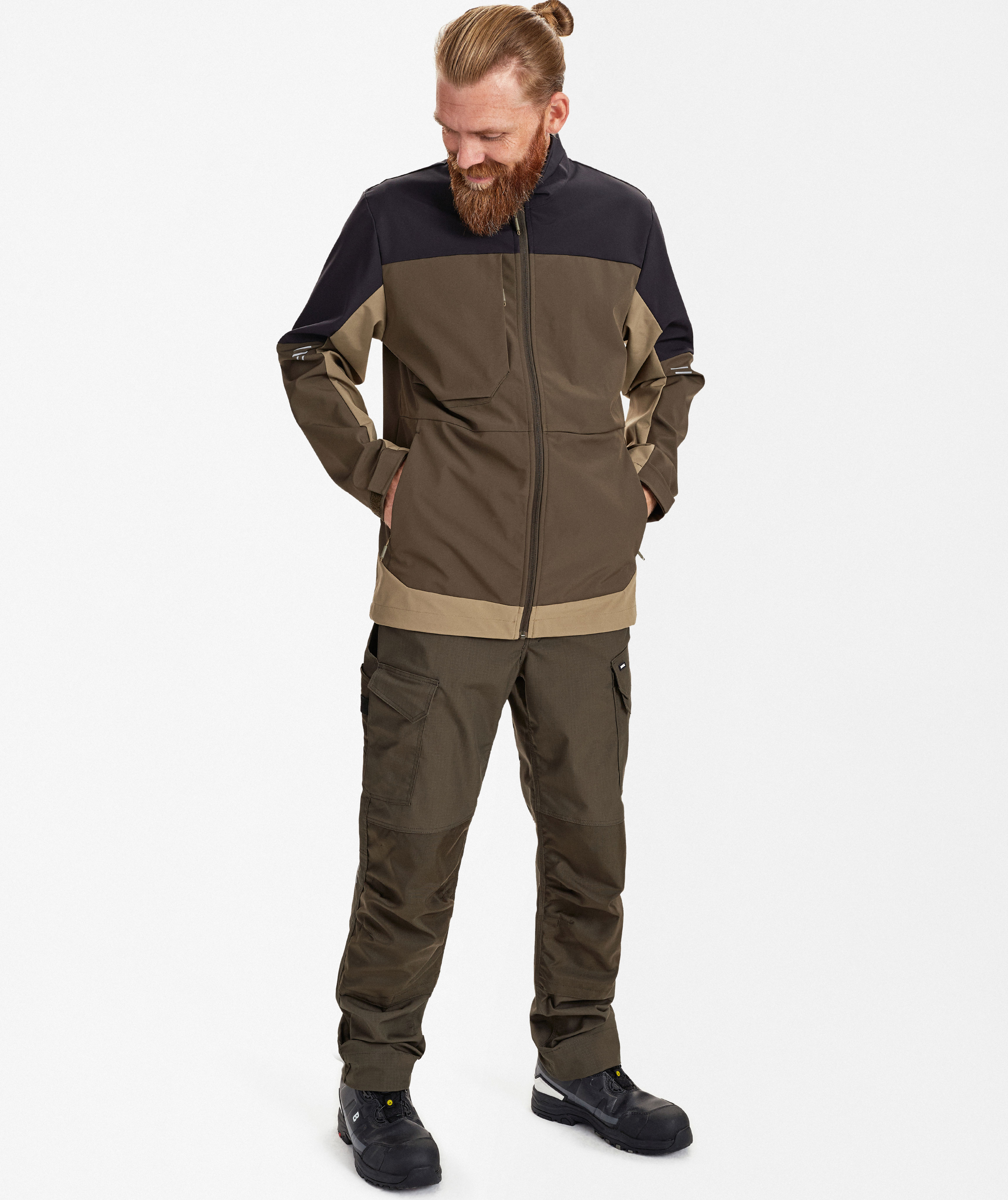 Engel Entire softshelljacka, Forest Green/Black, large image number 2