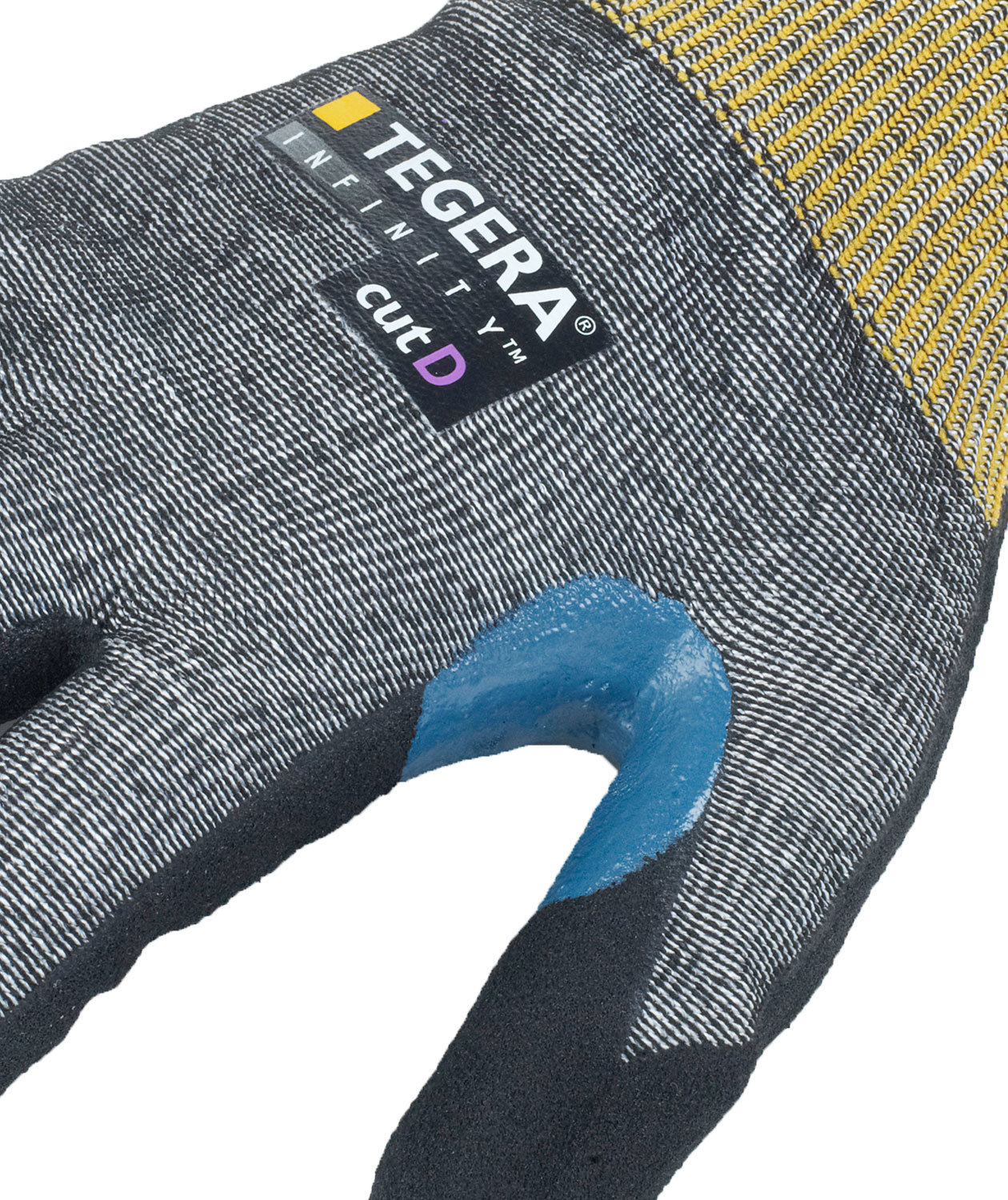 Tegera 8807 Infinity Schnittschutzhandschuhe Cut D, Schwarz/Gelb
