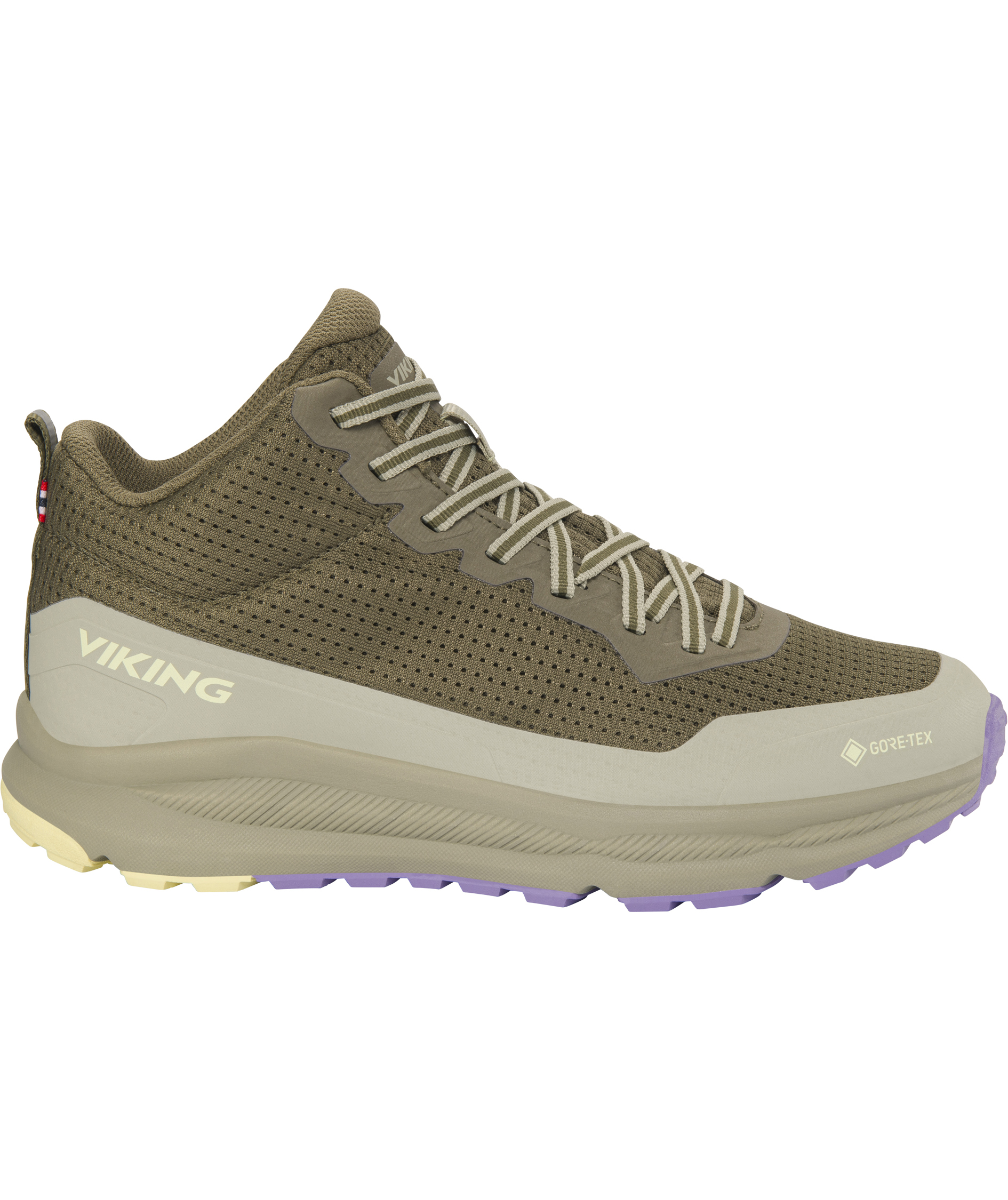 Viking Motion Mid GTX dame sneakers, Olive/lila