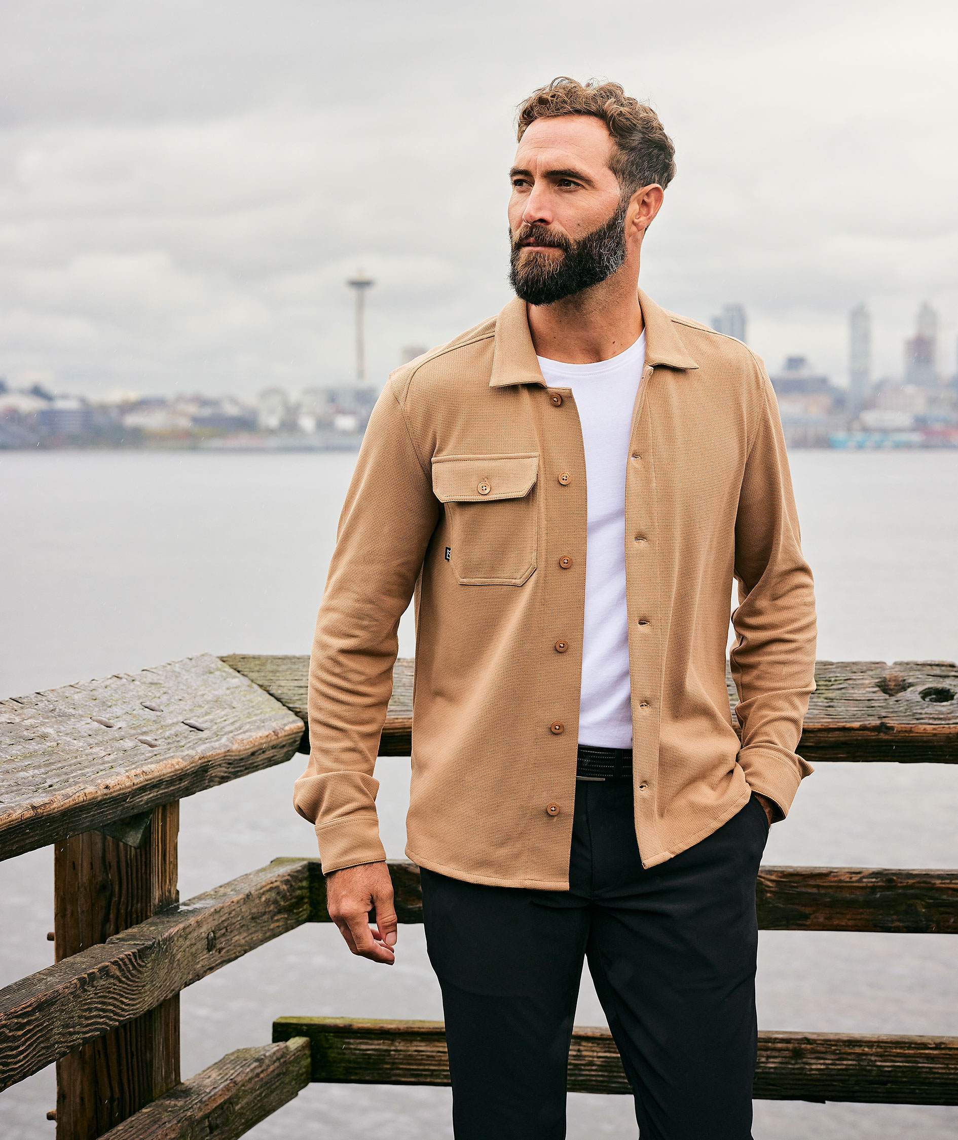 Cutter & Buck Advantage Leisure shirt, Khaki, large image number 1