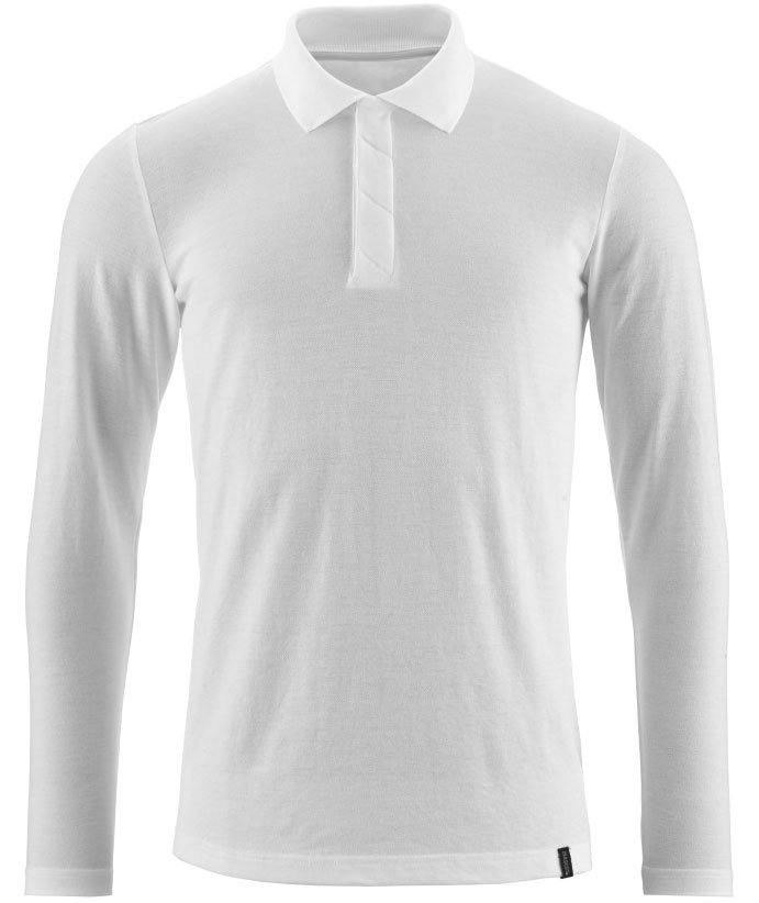 Mascot Crossover langermet polo T-skjorte, Hvit, Hvit, swatch