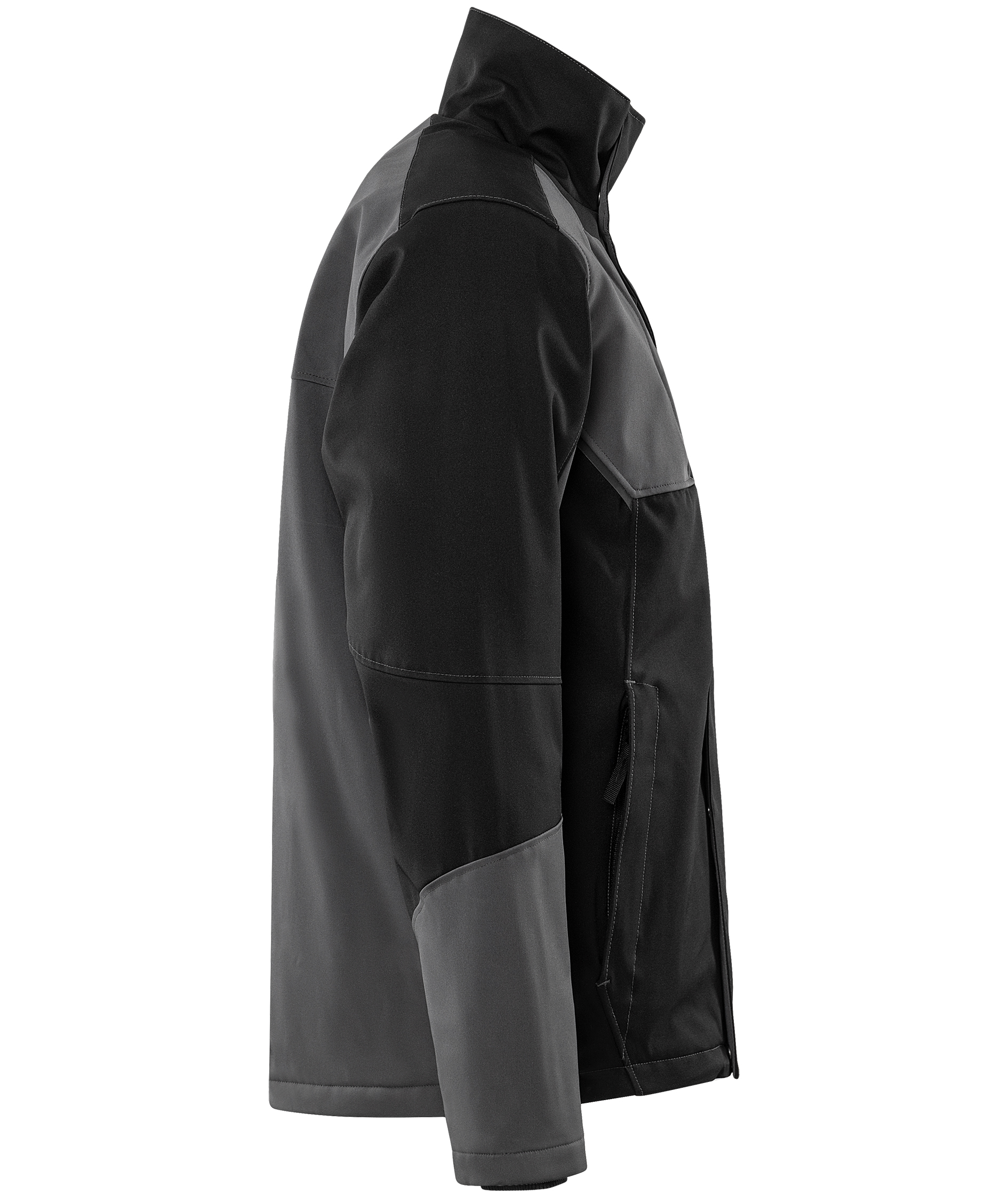 Fristads softshell vinterjakke 4931 GSW full stretch, Gr&aring;/Sort, large image number 3