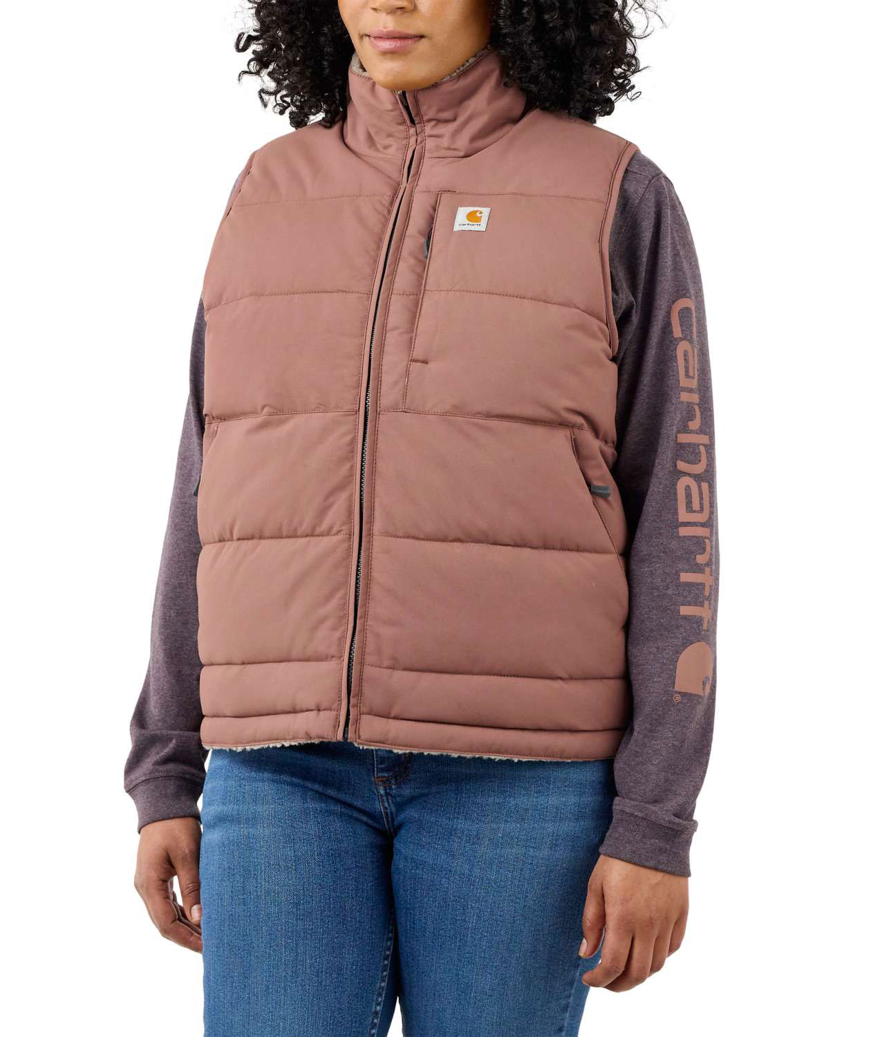 Carhartt Midweight Utility vendbar dame vest, Nutmeg, large image number 3
