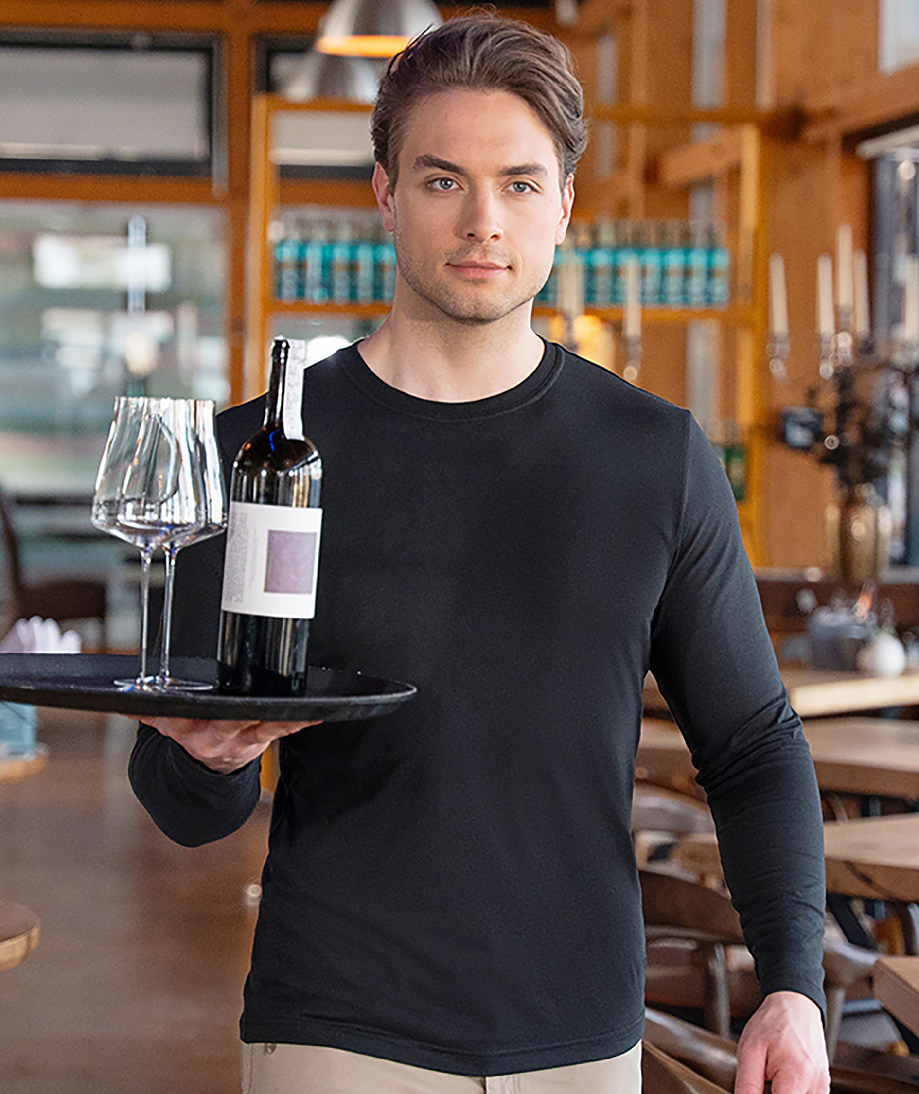 Karlowsky Casual-Flair long-sleeved shirt, Black, large image number 5