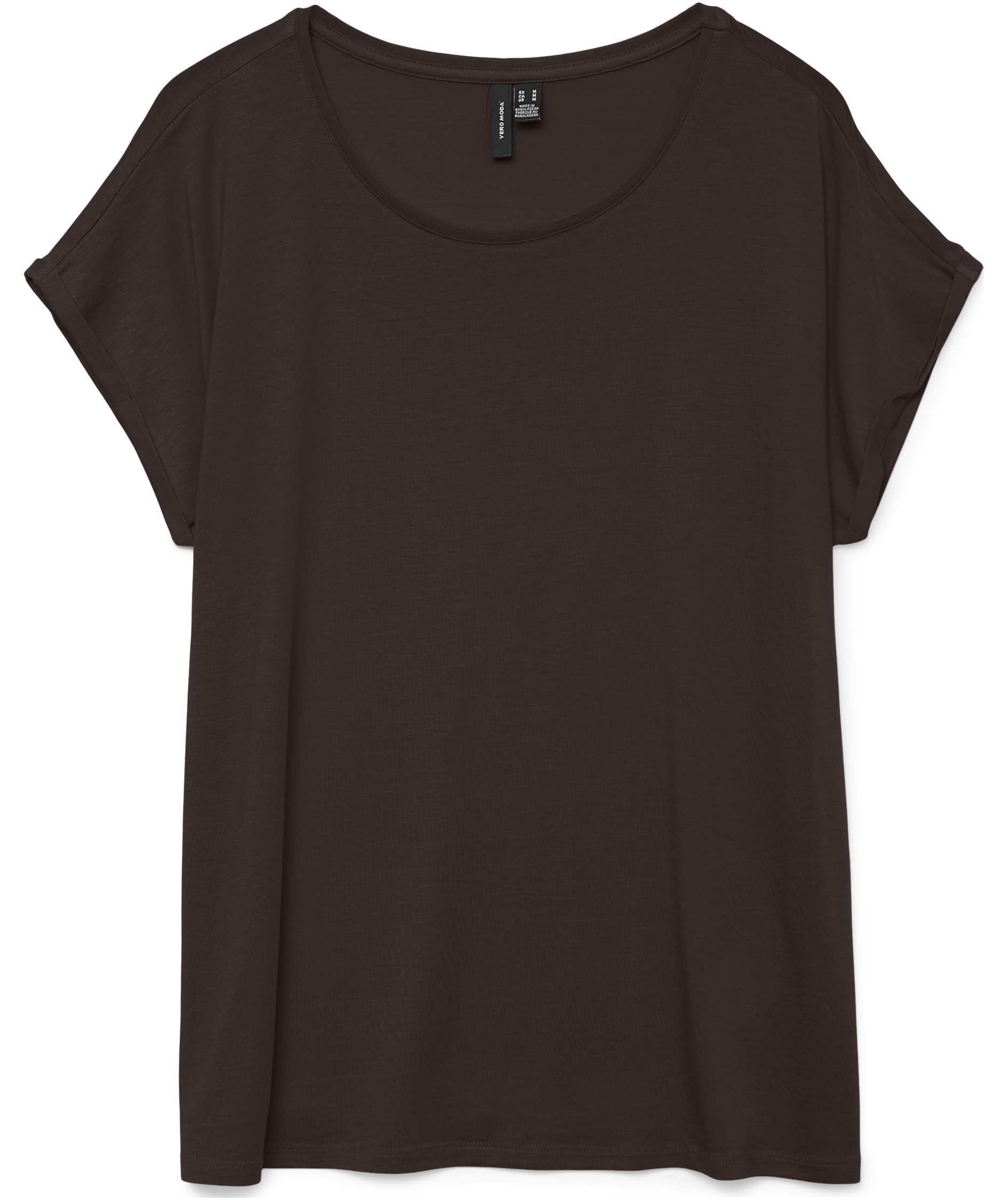 Vero Moda VMAVA PLAIN dame T-skjorte, Chocolate Torte, Chocolate Torte, swatch