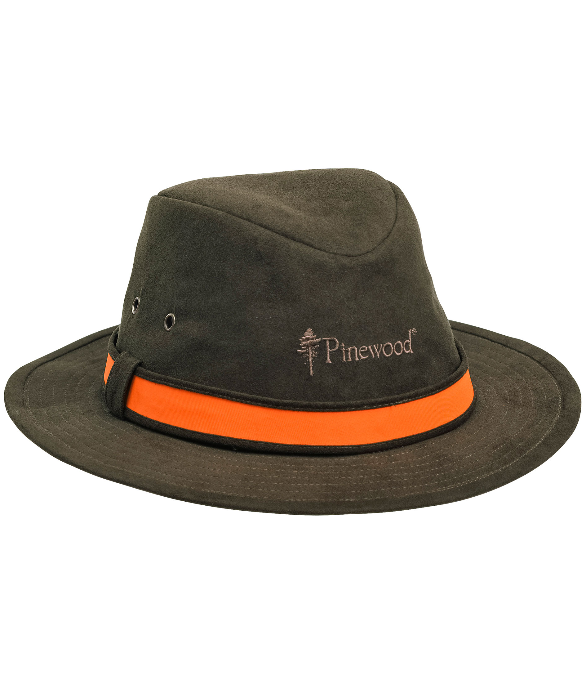 Pinewood Hat med vendbart b&aring;nd, Suede Brown