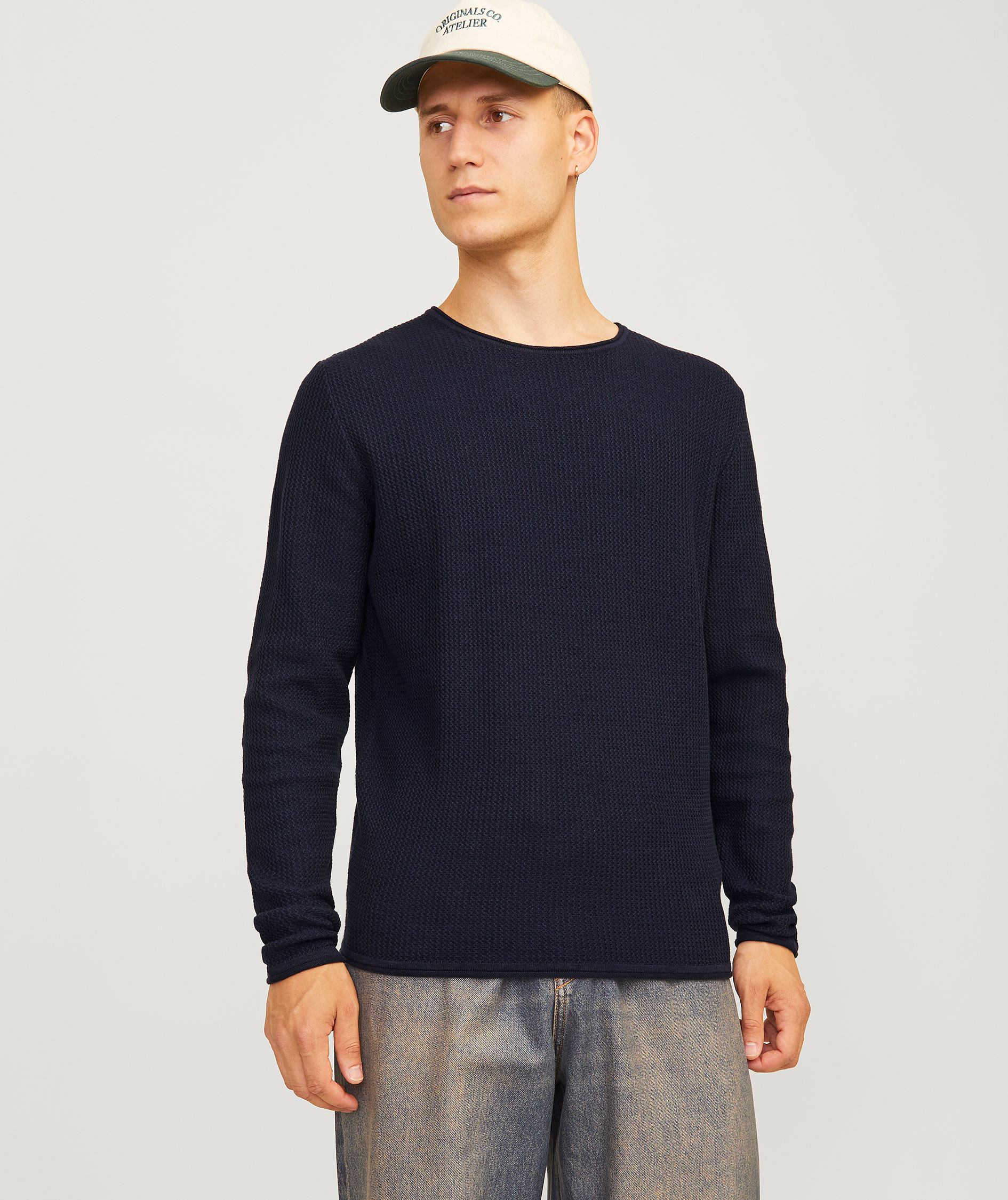 Jack & Jones JJECOOPER strikket genser, Mood Indigo