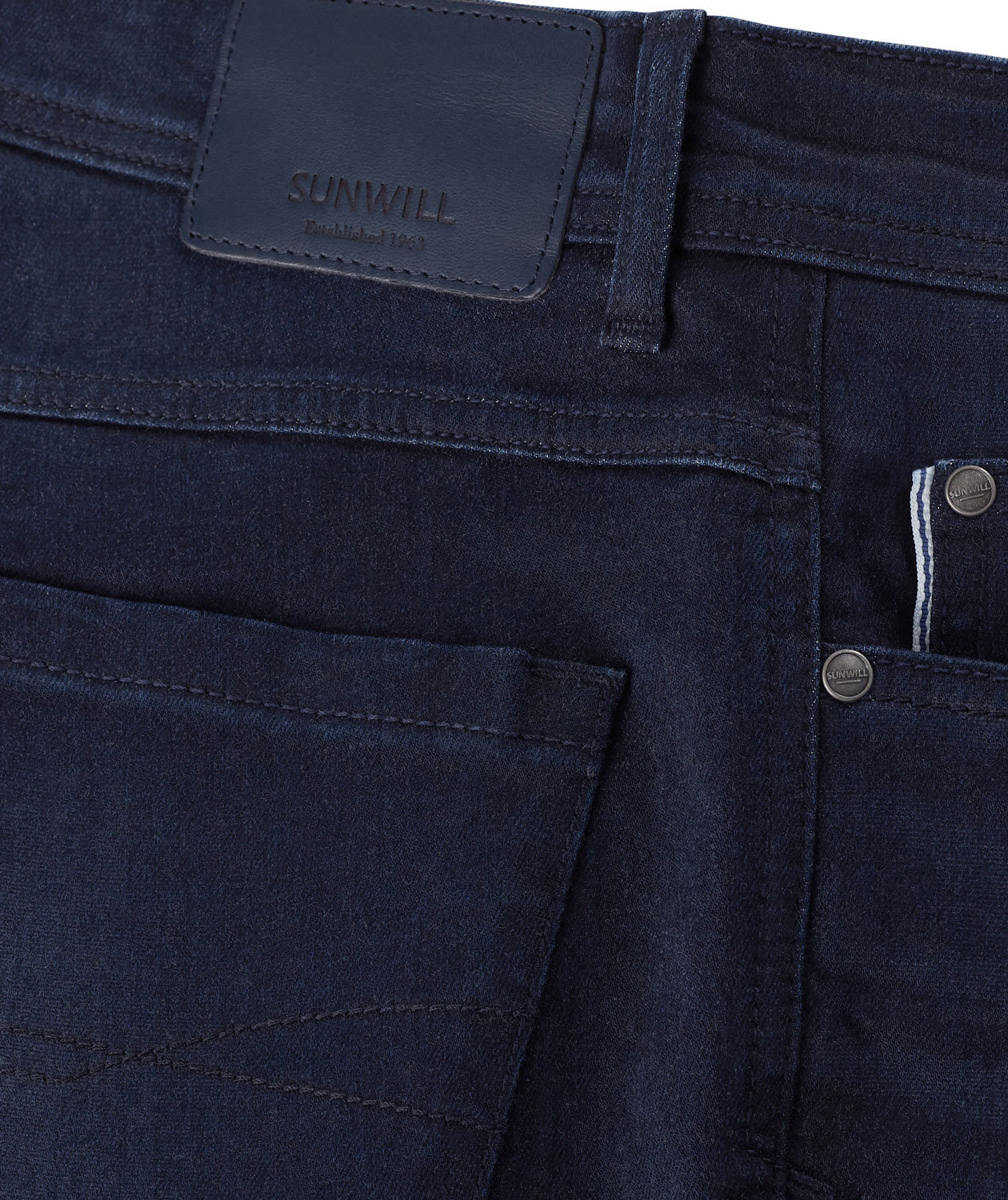 Sunwill Super Stretch Fitted jeans, Navy, large image number 3